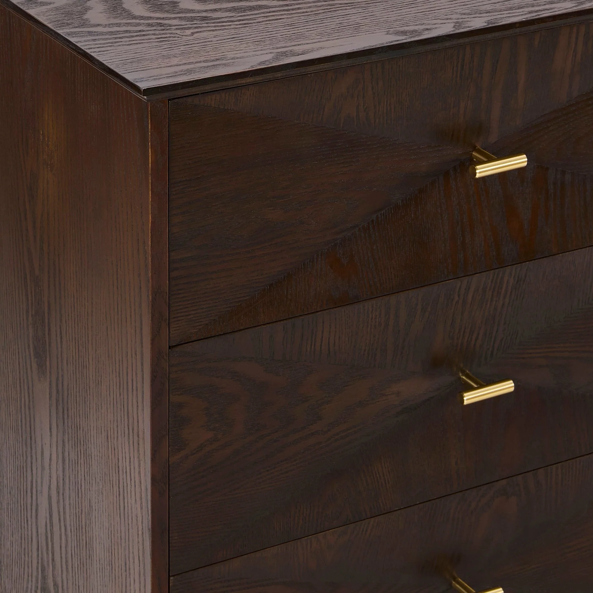 Brianna Concave 6 Drawer Chest - Walnut - Image 6