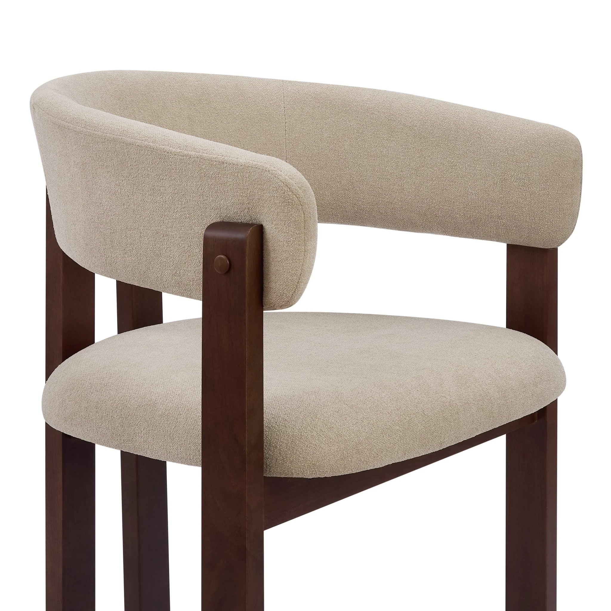 Bridget Set of 2 Dining Chairs - Chenille Oatmeal - Image 3