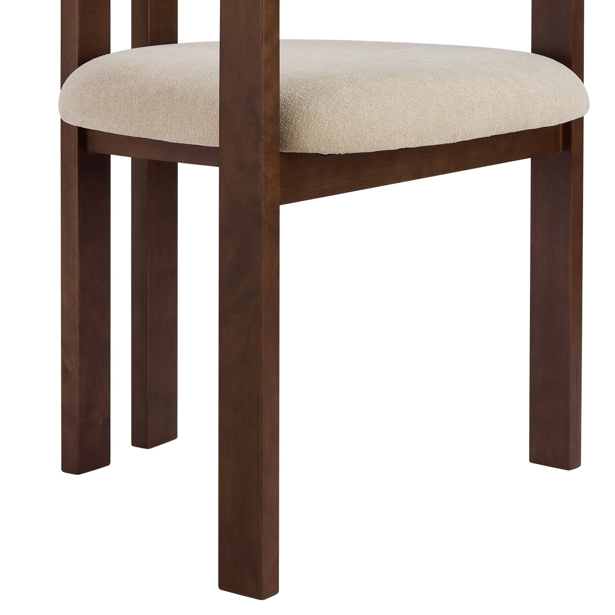 Bridget Set of 2 Dining Chairs - Chenille Oatmeal - Image 4