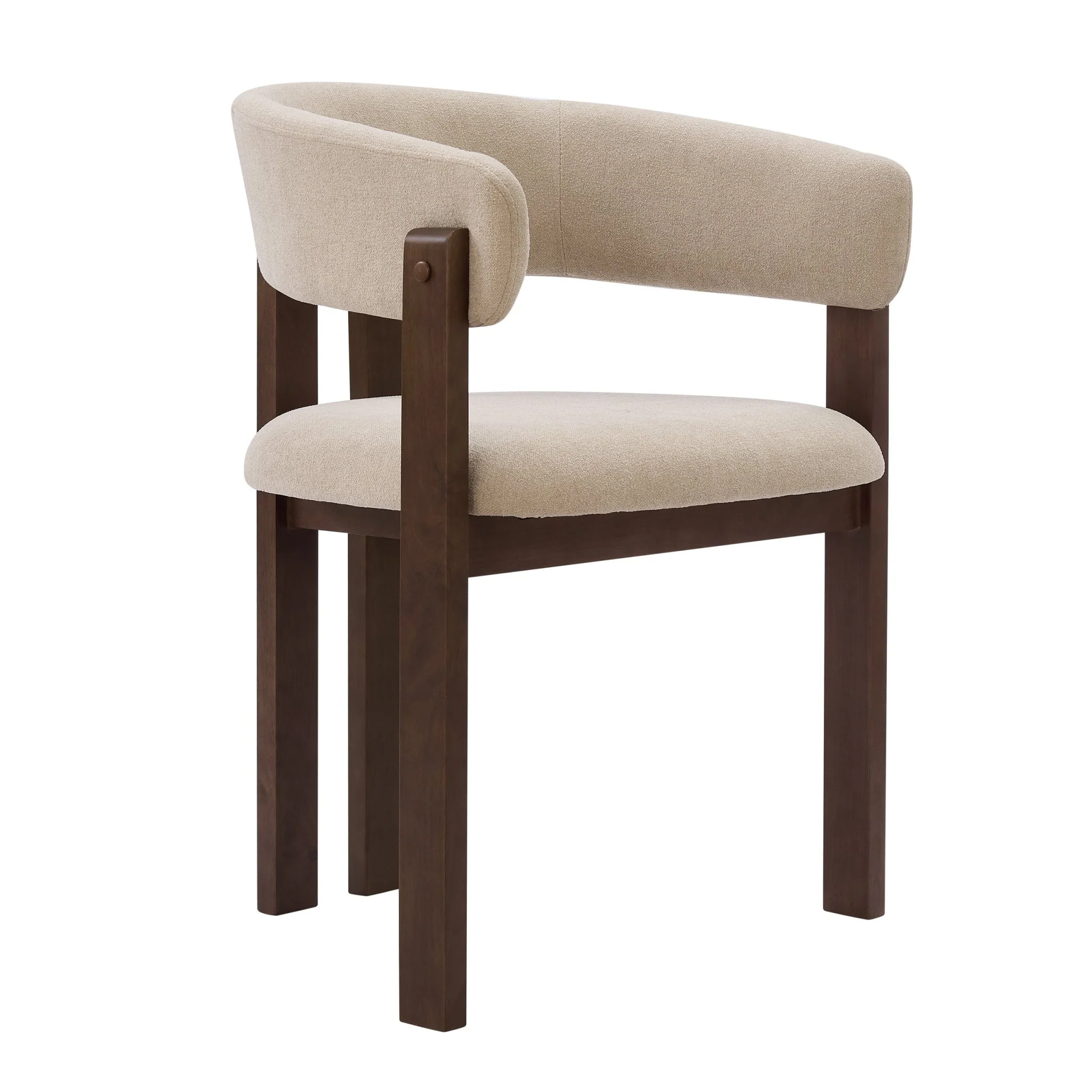 Bridget Set of 2 Dining Chairs - Chenille Oatmeal - Image 6