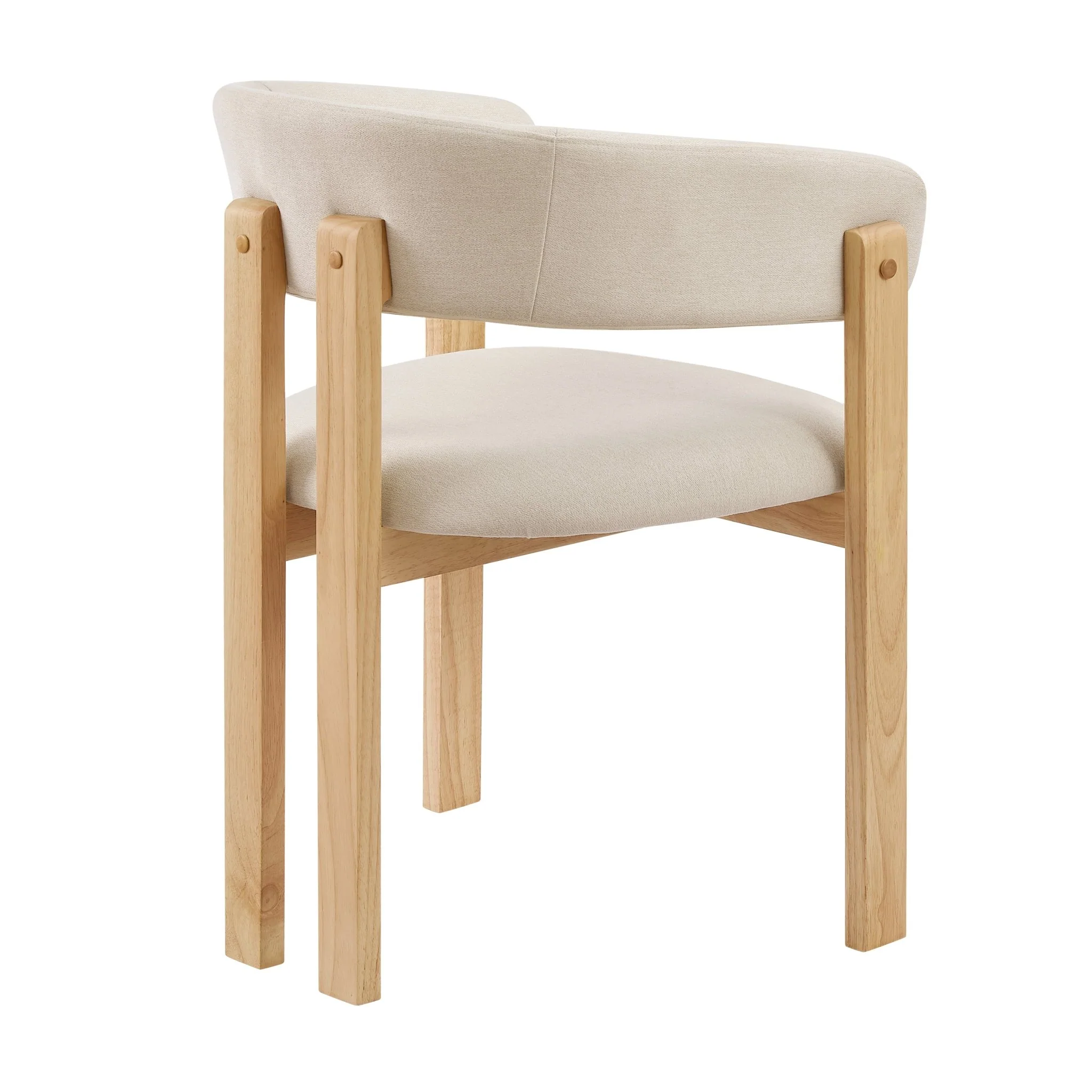 Bridget Set of 2 Dining Chairs - Cream Linen - Image 5