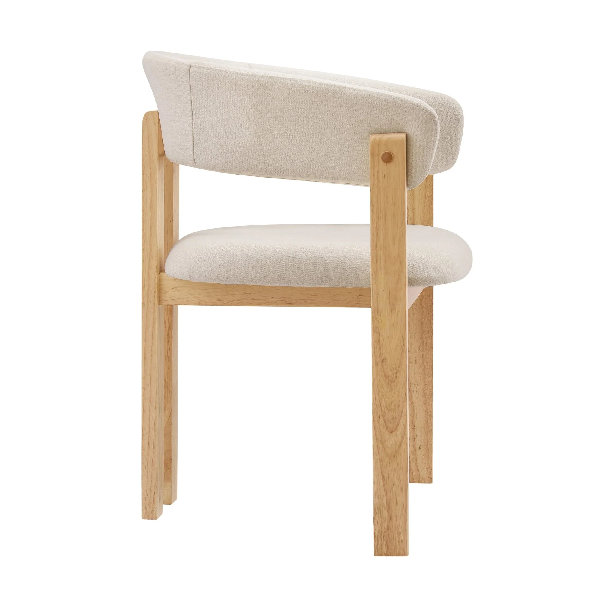 Bridget Set of 2 Dining Chairs - Cream Linen - Image 6