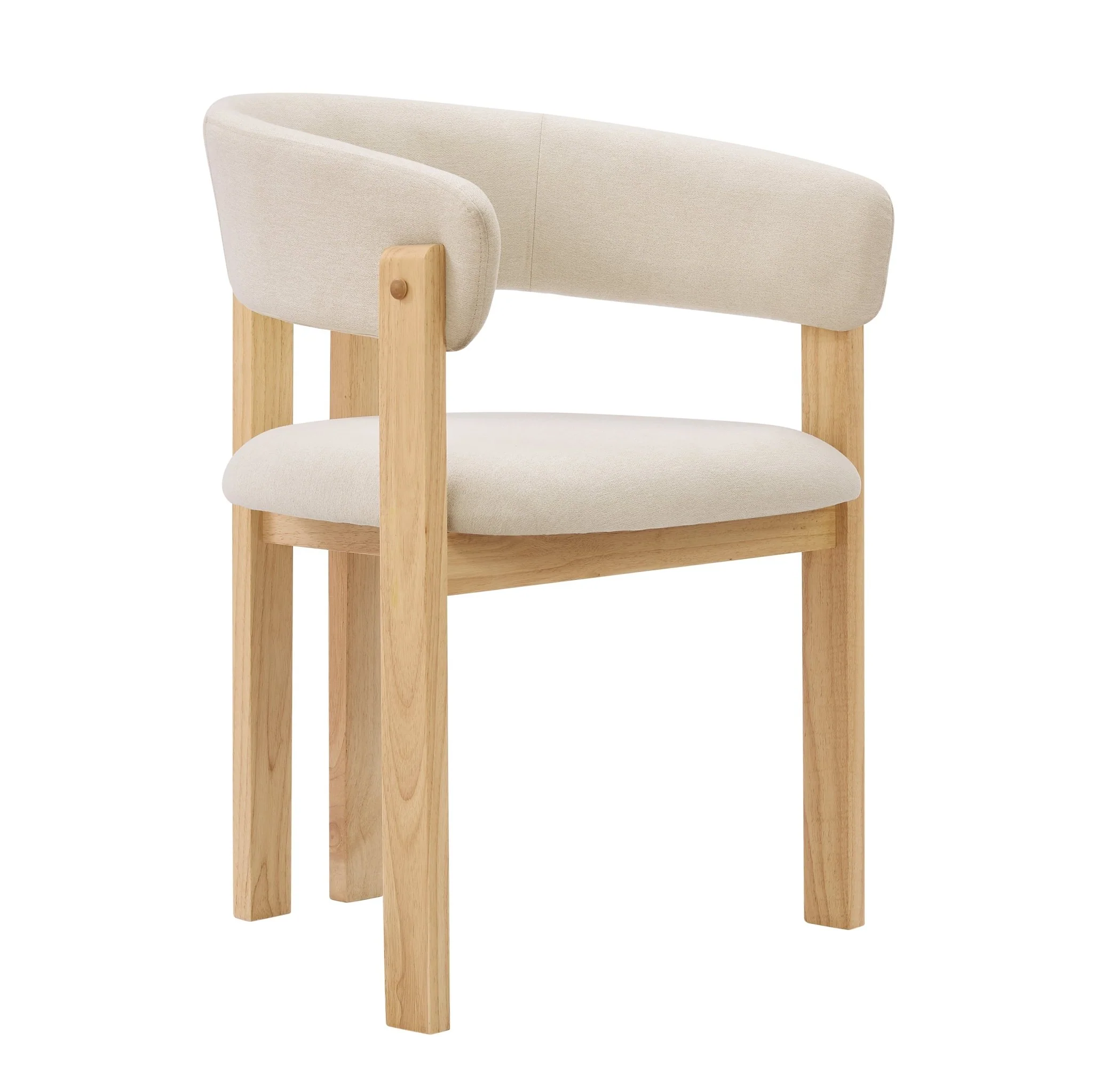 Bridget Set of 2 Dining Chairs - Cream Linen - Image 7