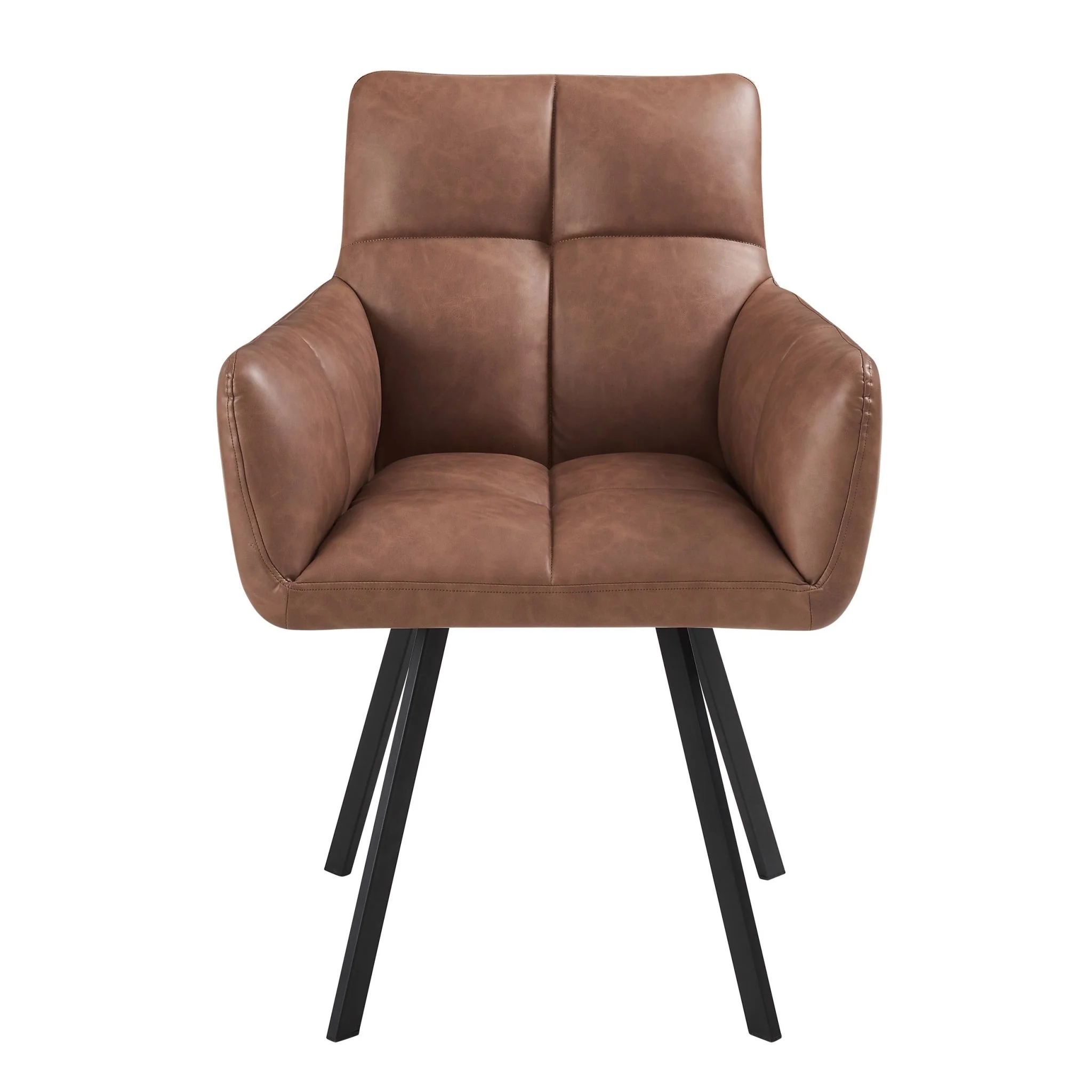 Brooke Dining Chair - Faux Leather - Tan - Image 2