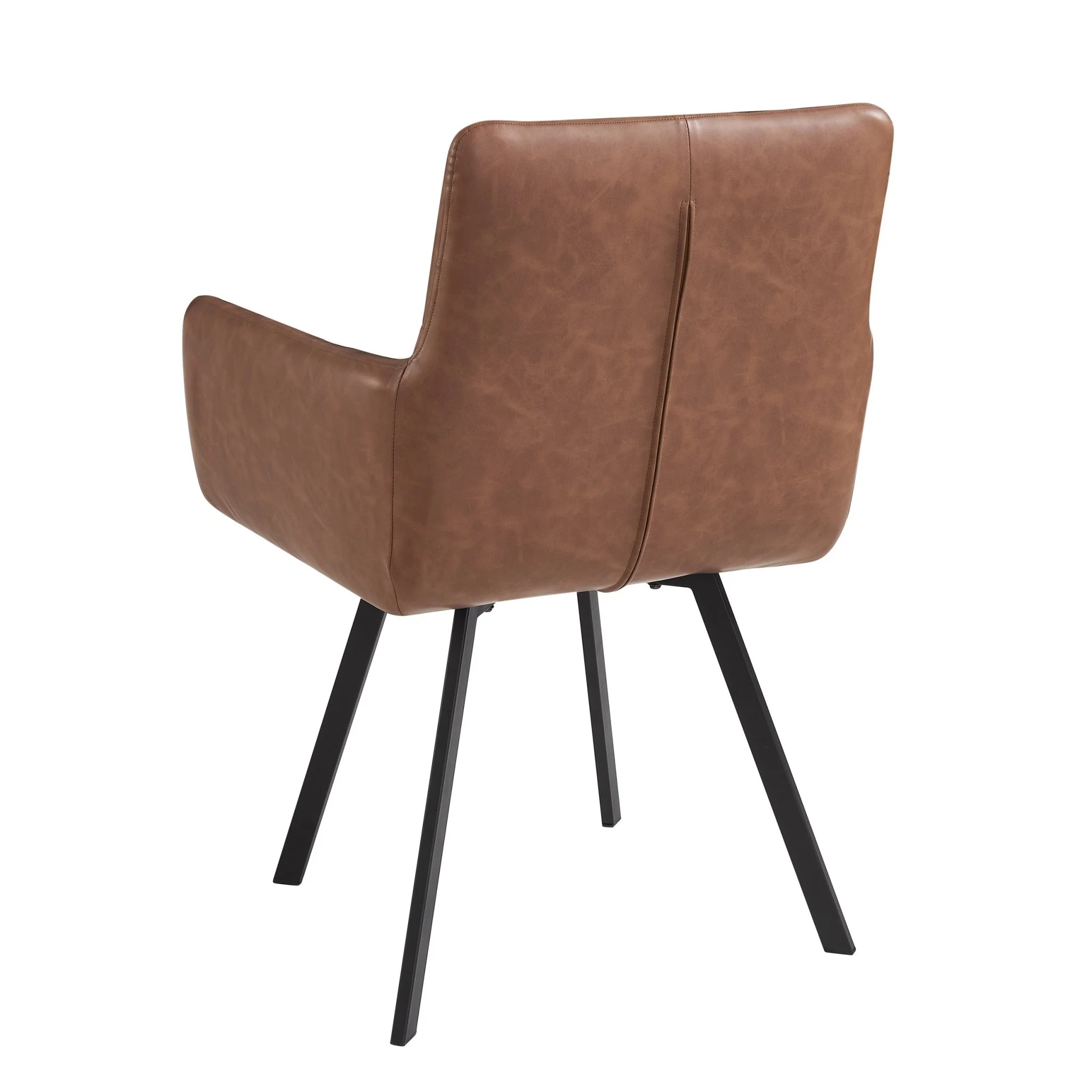 Brooke Dining Chair - Faux Leather - Tan - Image 4