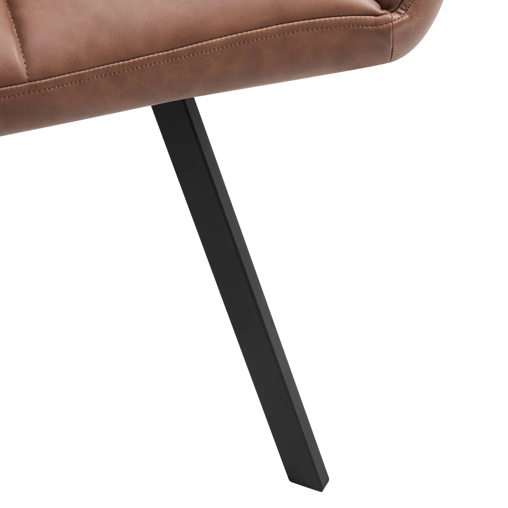 Brooke Dining Chair - Faux Leather - Tan - Image 6