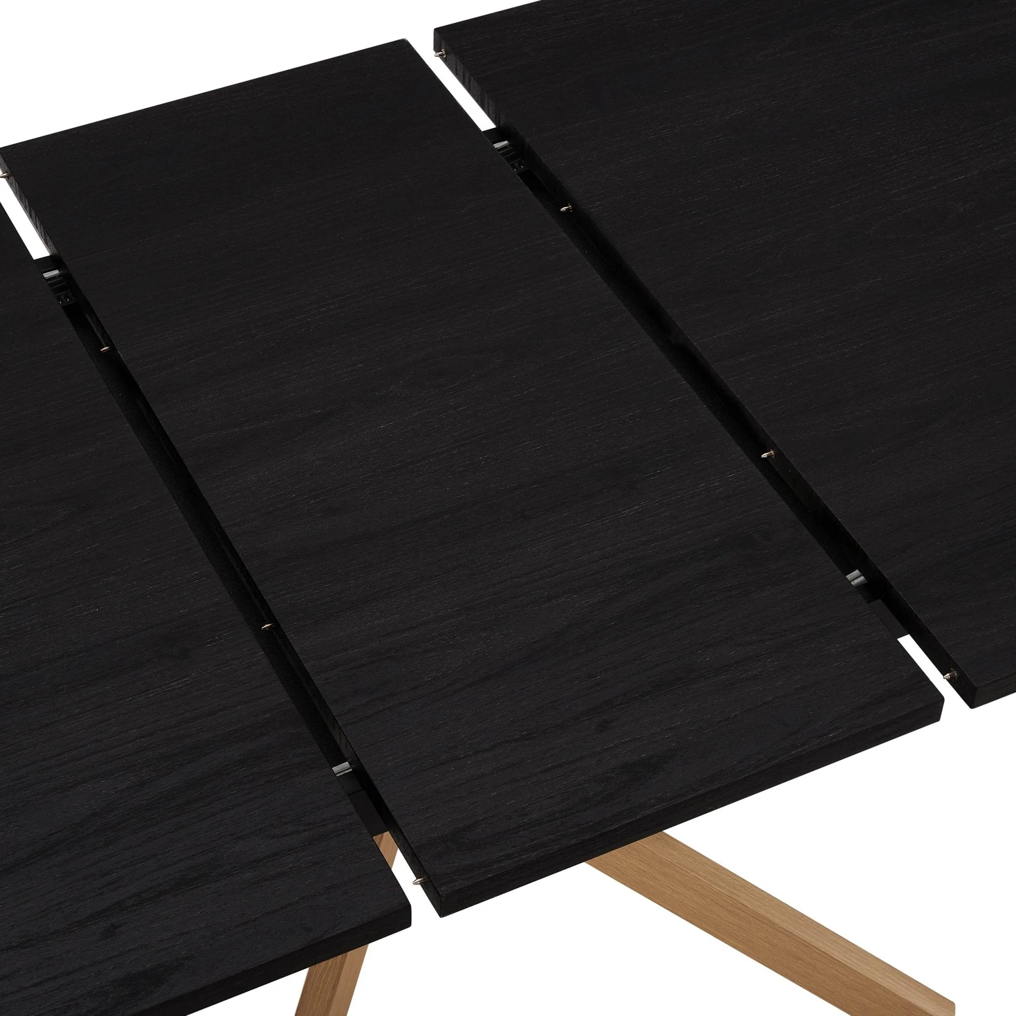 Brooke Oval Extendable 4-8 Seater Dining Table - Black/Wood - Image 6