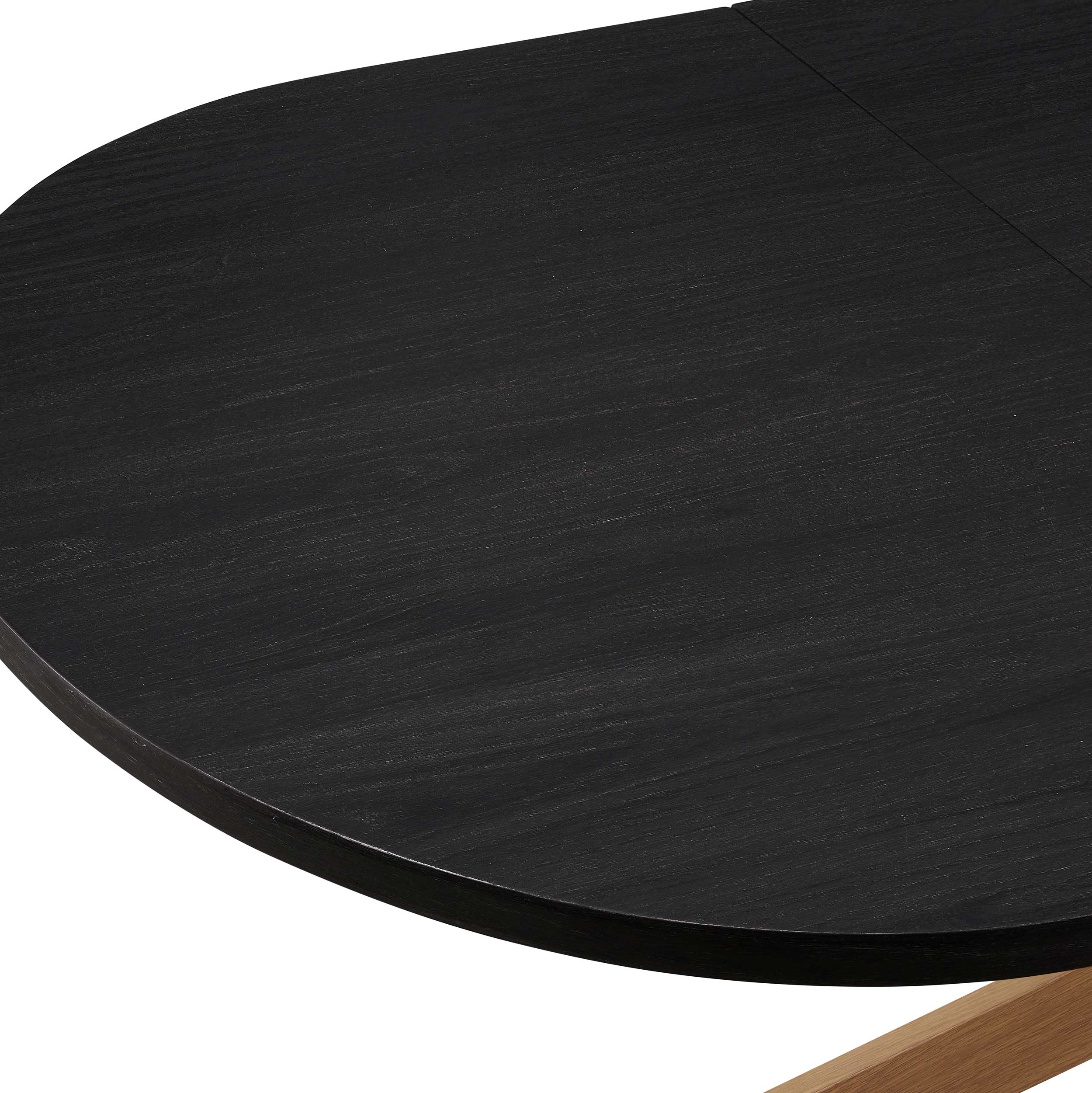 Brooke Oval Extendable 4-8 Seater Dining Table - Black/Wood - Image 7