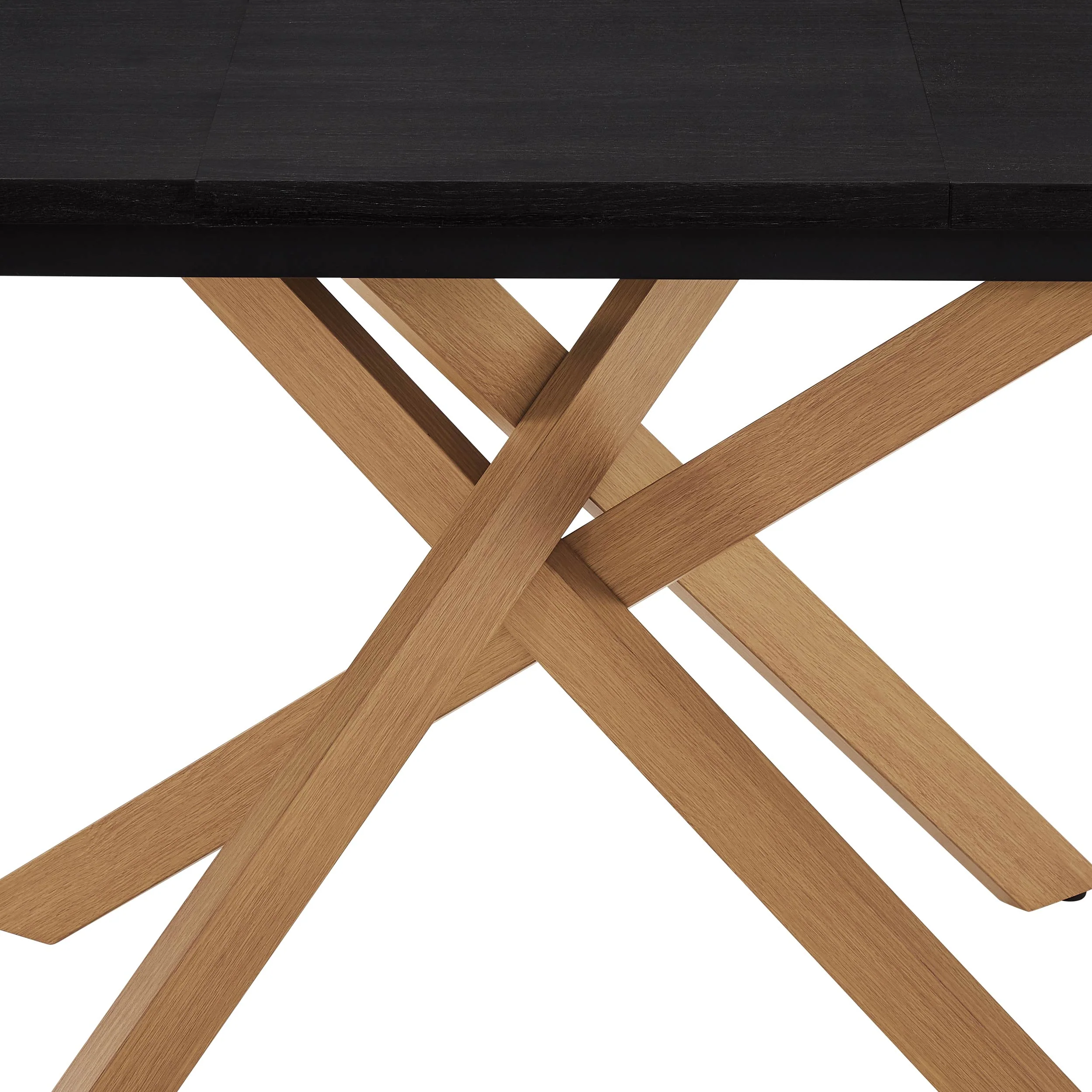 Brooke Oval Extendable 4-8 Seater Dining Table - Black/Wood - Image 8