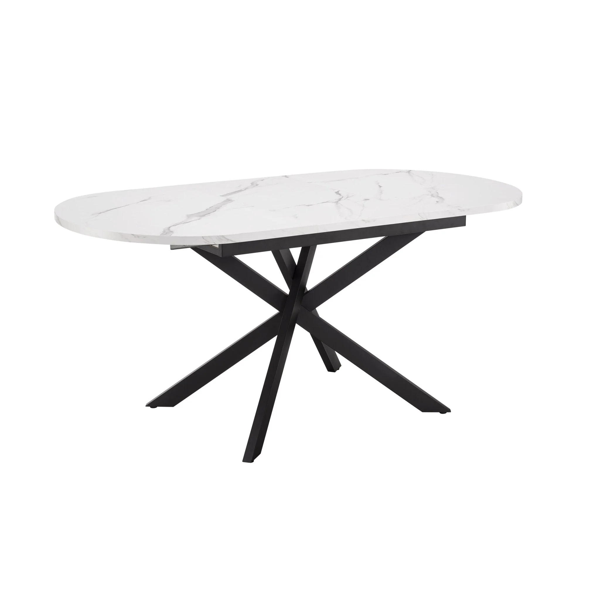 Brooke Oval Extendable 4-8 Seater Dining Table - Stone/Black - Image 5