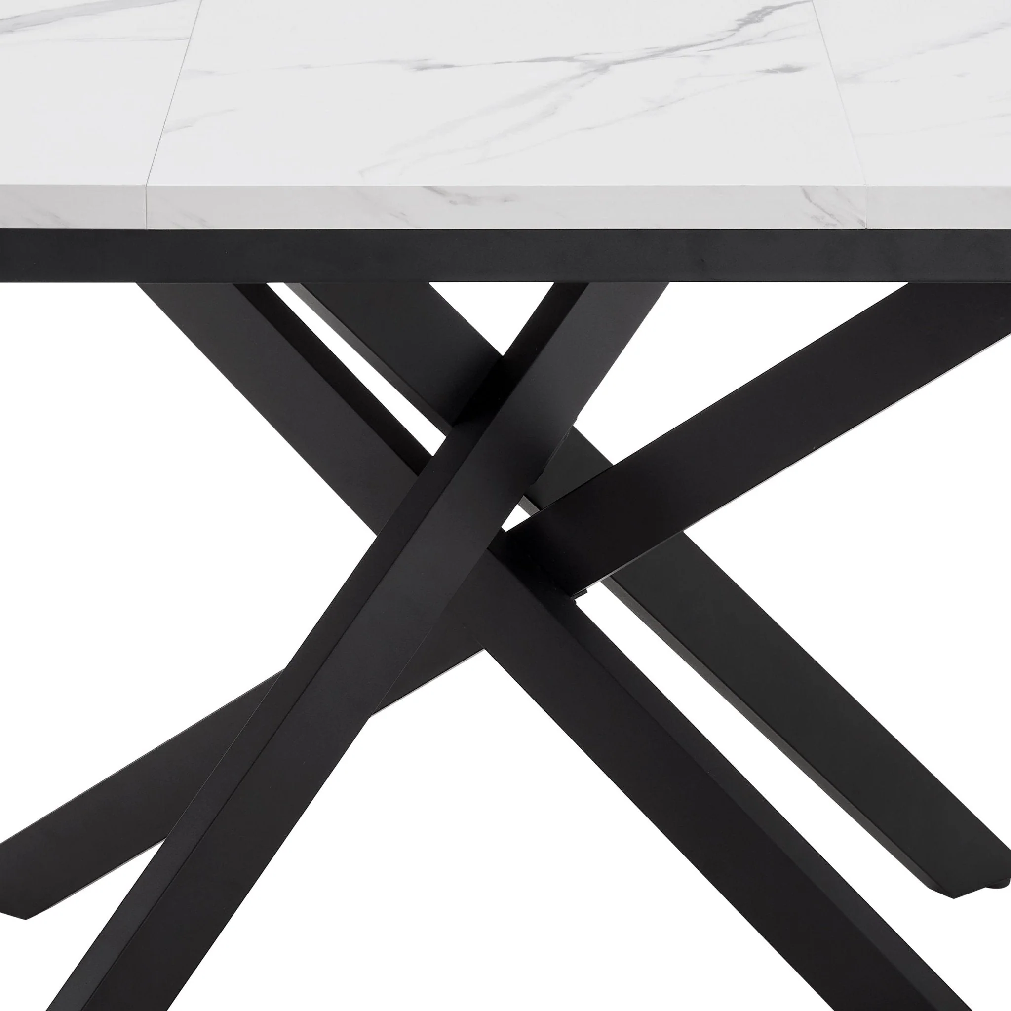 Brooke Oval Extendable 4-8 Seater Dining Table - Stone/Black - Image 8