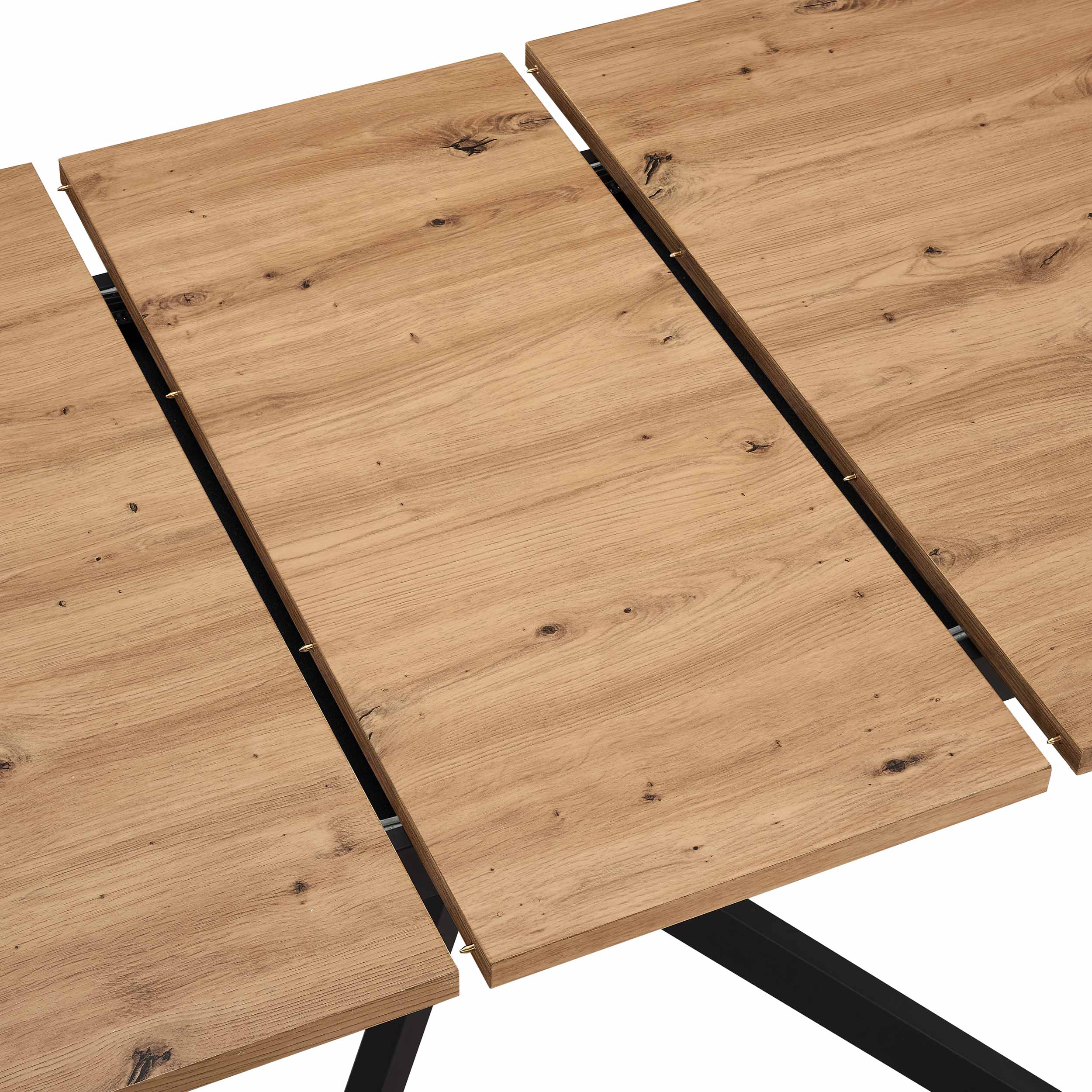 Brooke Oval Extendable 4-8 Seater Dining Table - Wood/Black - Image 7