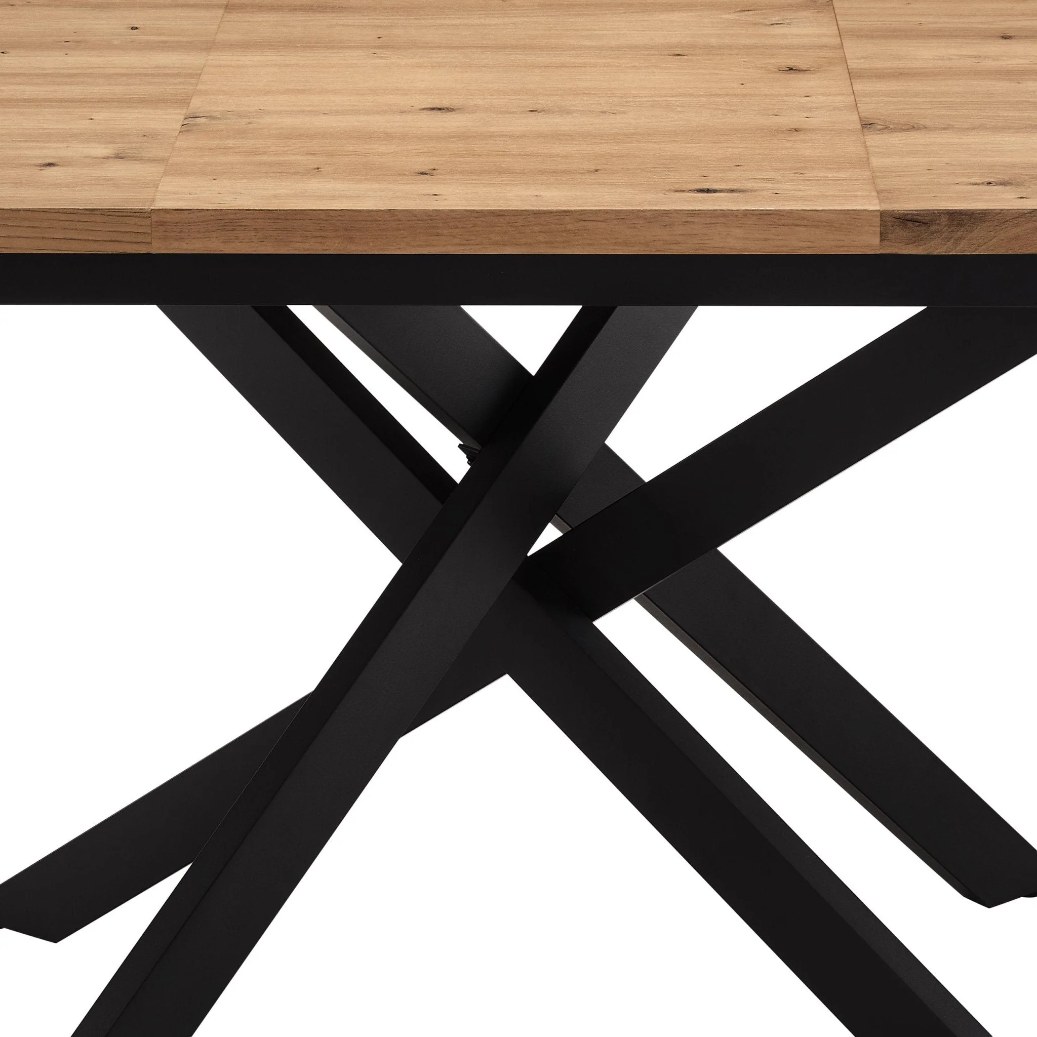 Brooke Oval Extendable 4-8 Seater Dining Table - Wood/Black - Image 8