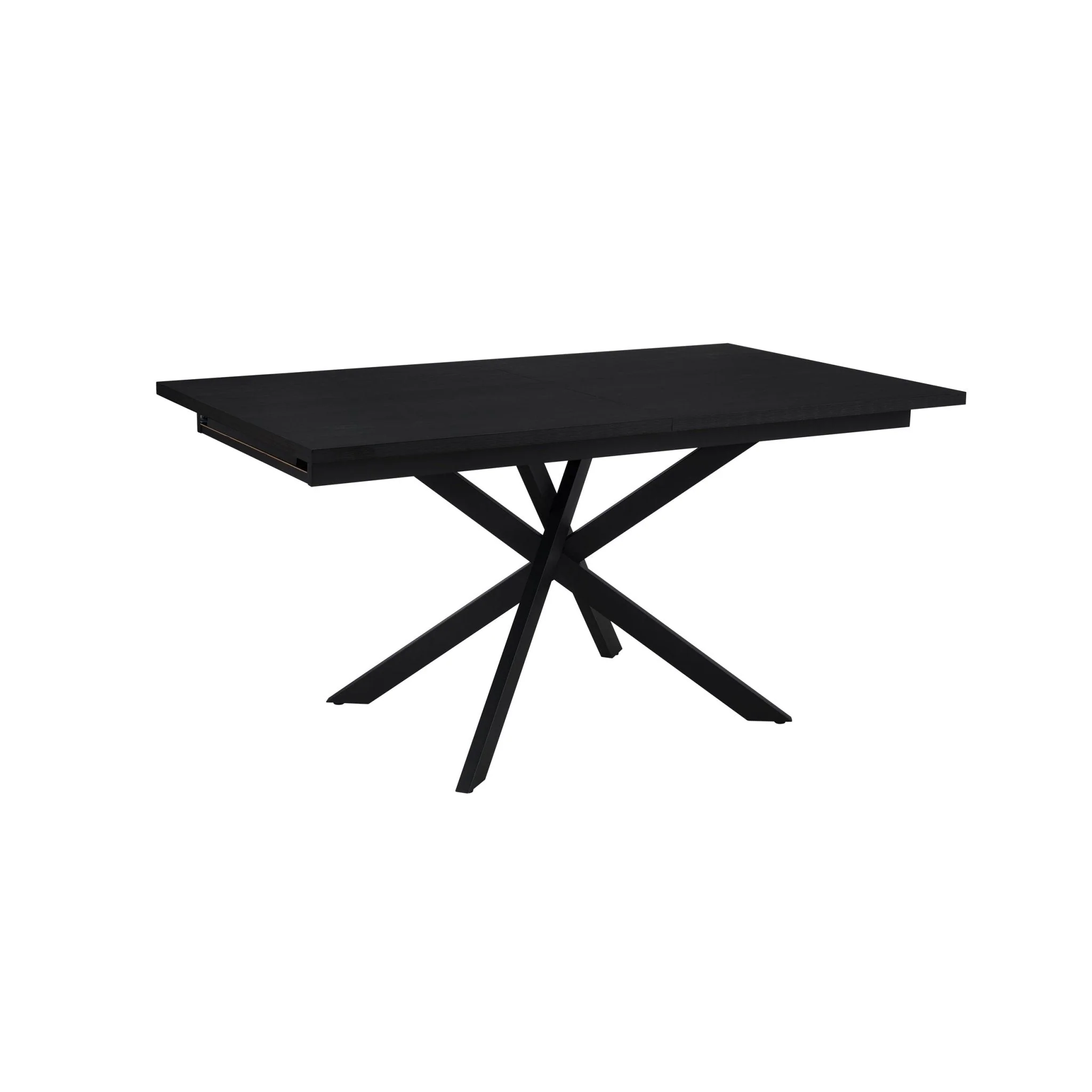 Brooke Rectangle Extendable 6-10 Seater Dining Table - Black - Image 3
