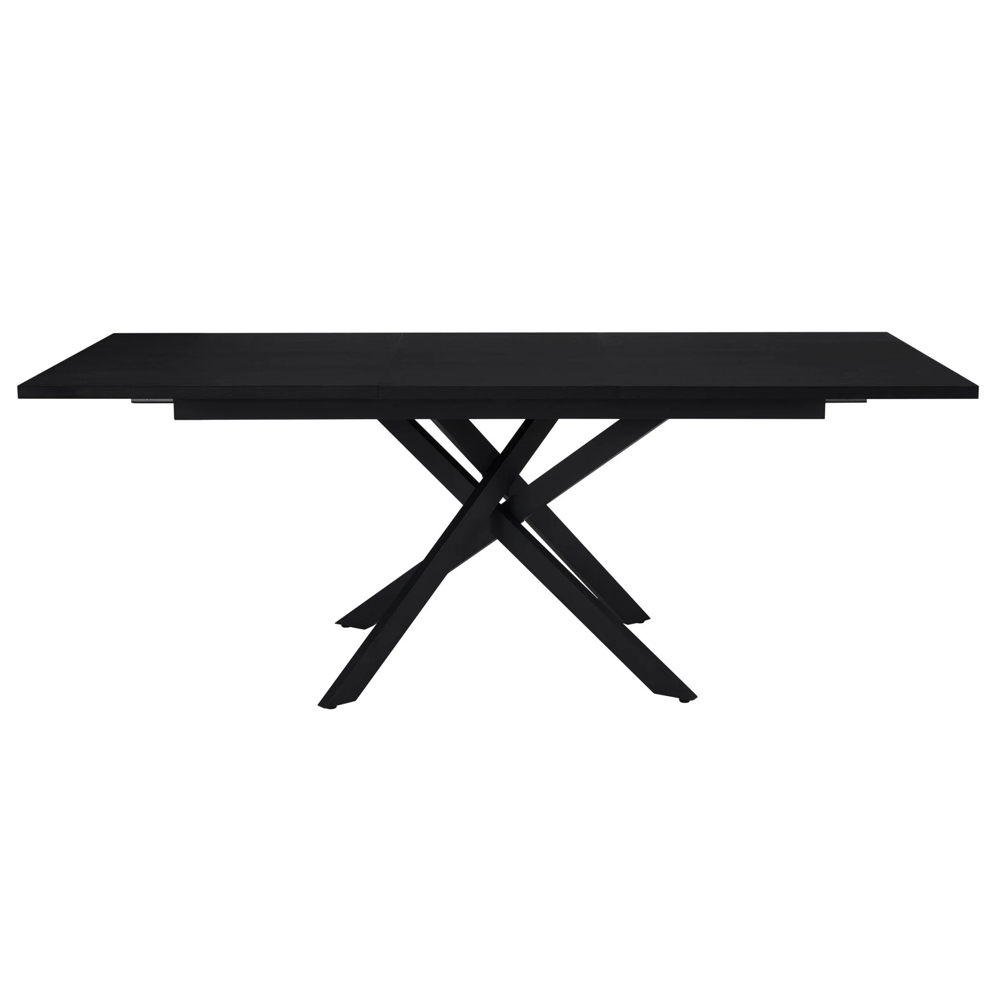 Brooke Rectangle Extendable 6-10 Seater Dining Table - Black - Image 5