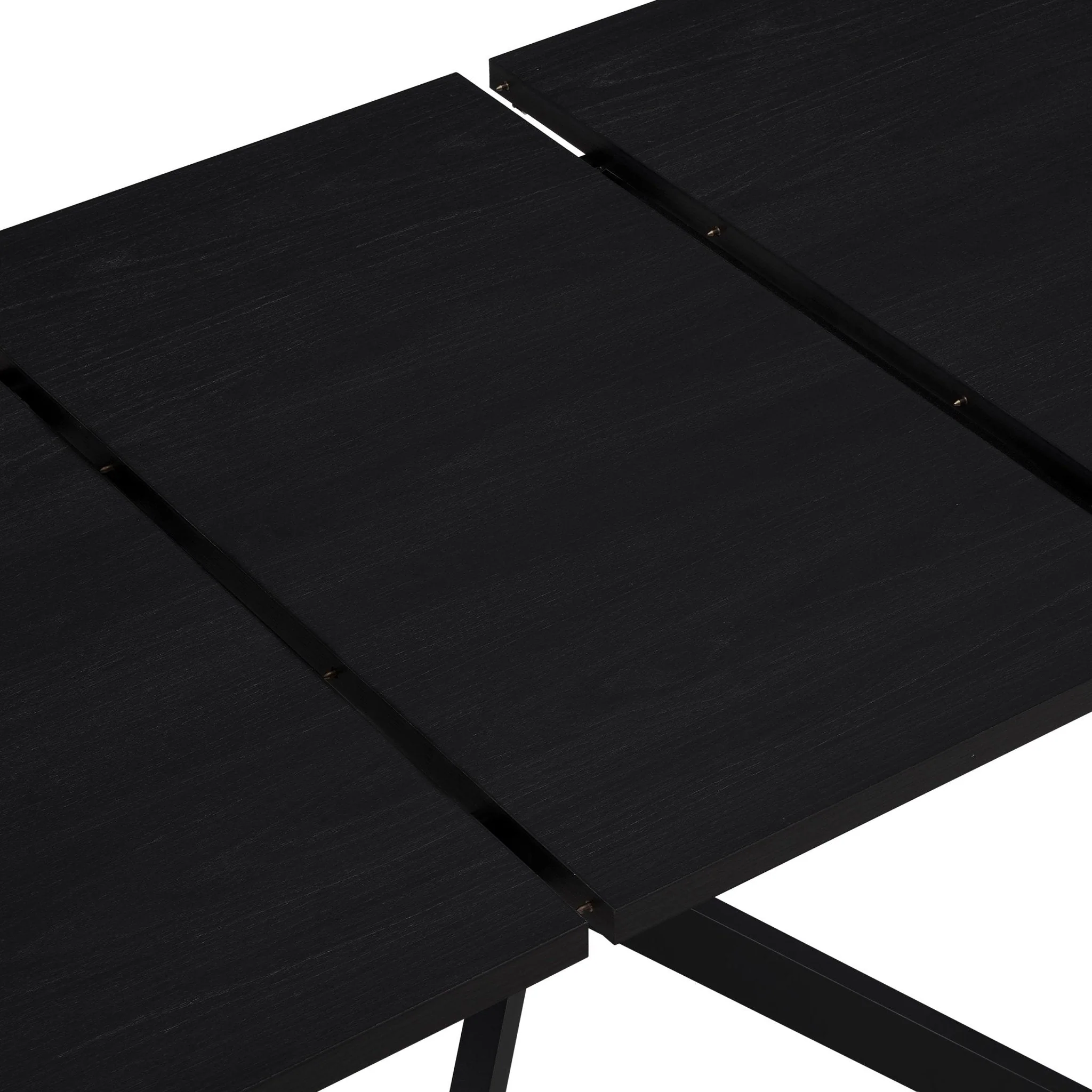 Brooke Rectangle Extendable 6-10 Seater Dining Table - Black - Image 6