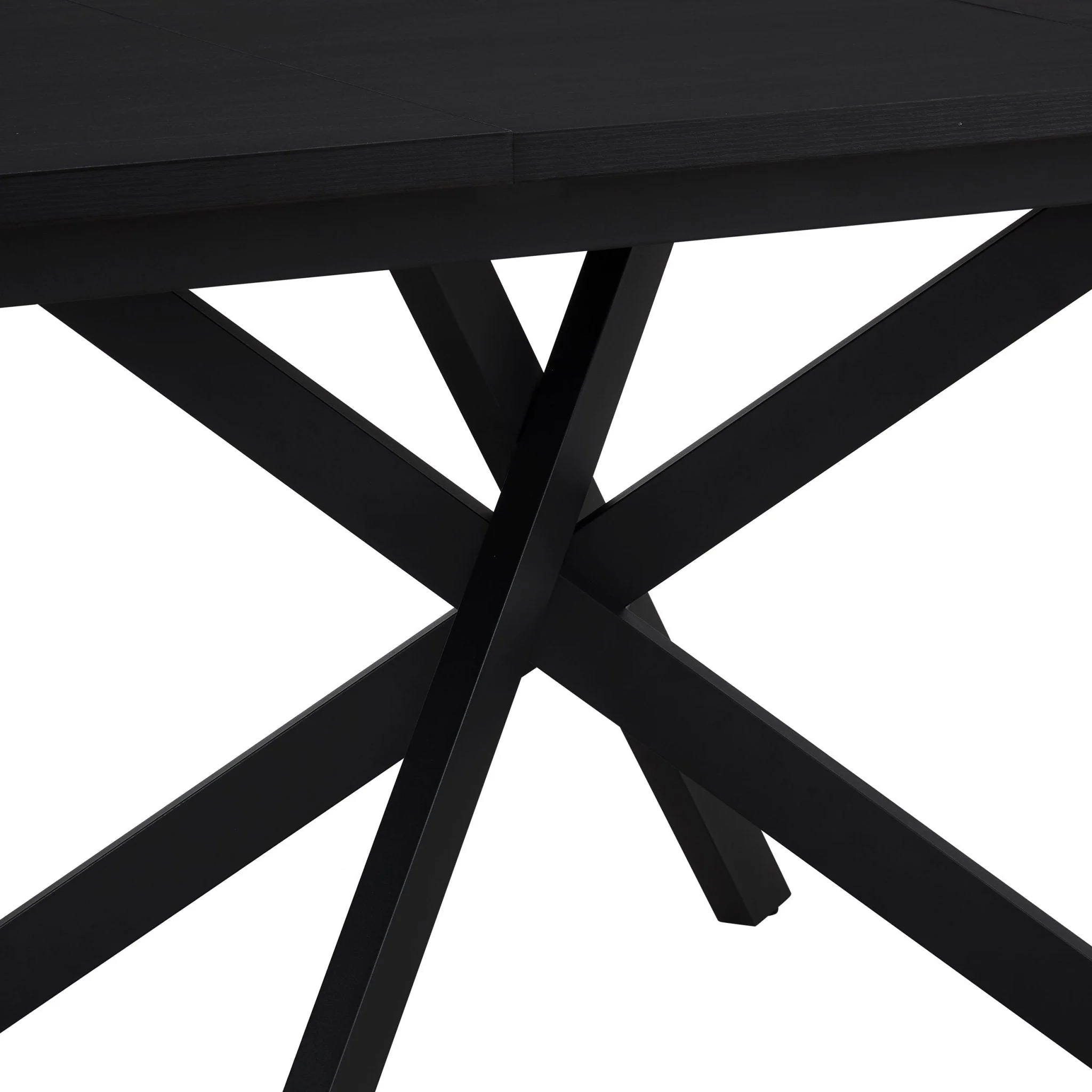 Brooke Rectangle Extendable 6-10 Seater Dining Table - Black - Image 7
