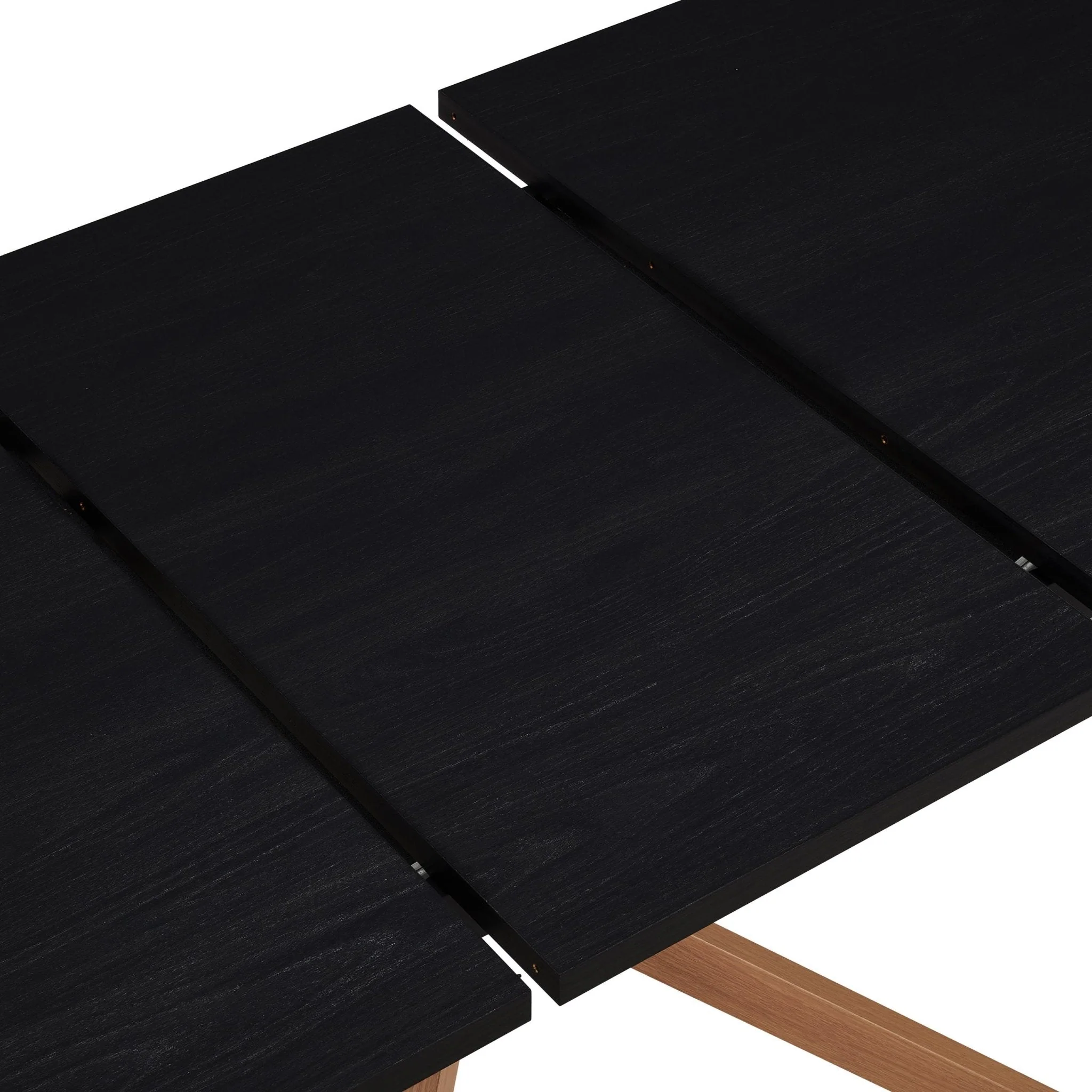 Brooke Rectangle Extendable 6-10 Seater Dining Table - Black/Wood - Image 6
