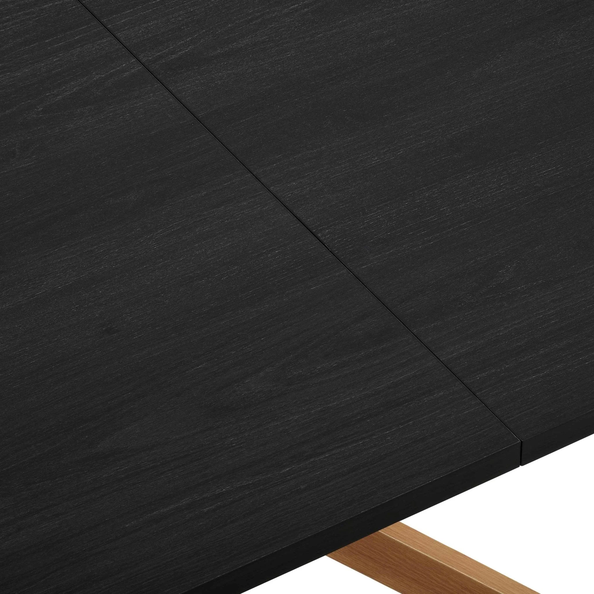 Brooke Rectangle Extendable 6-10 Seater Dining Table - Black/Wood - Image 8