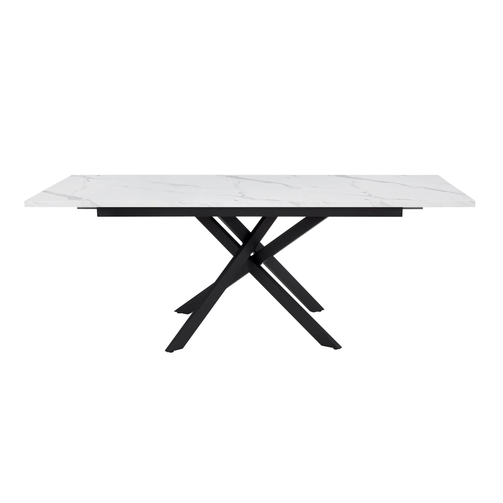 Brooke Rectangle Extendable 6-10 Seater Dining Table - Stone/Black - Image 3