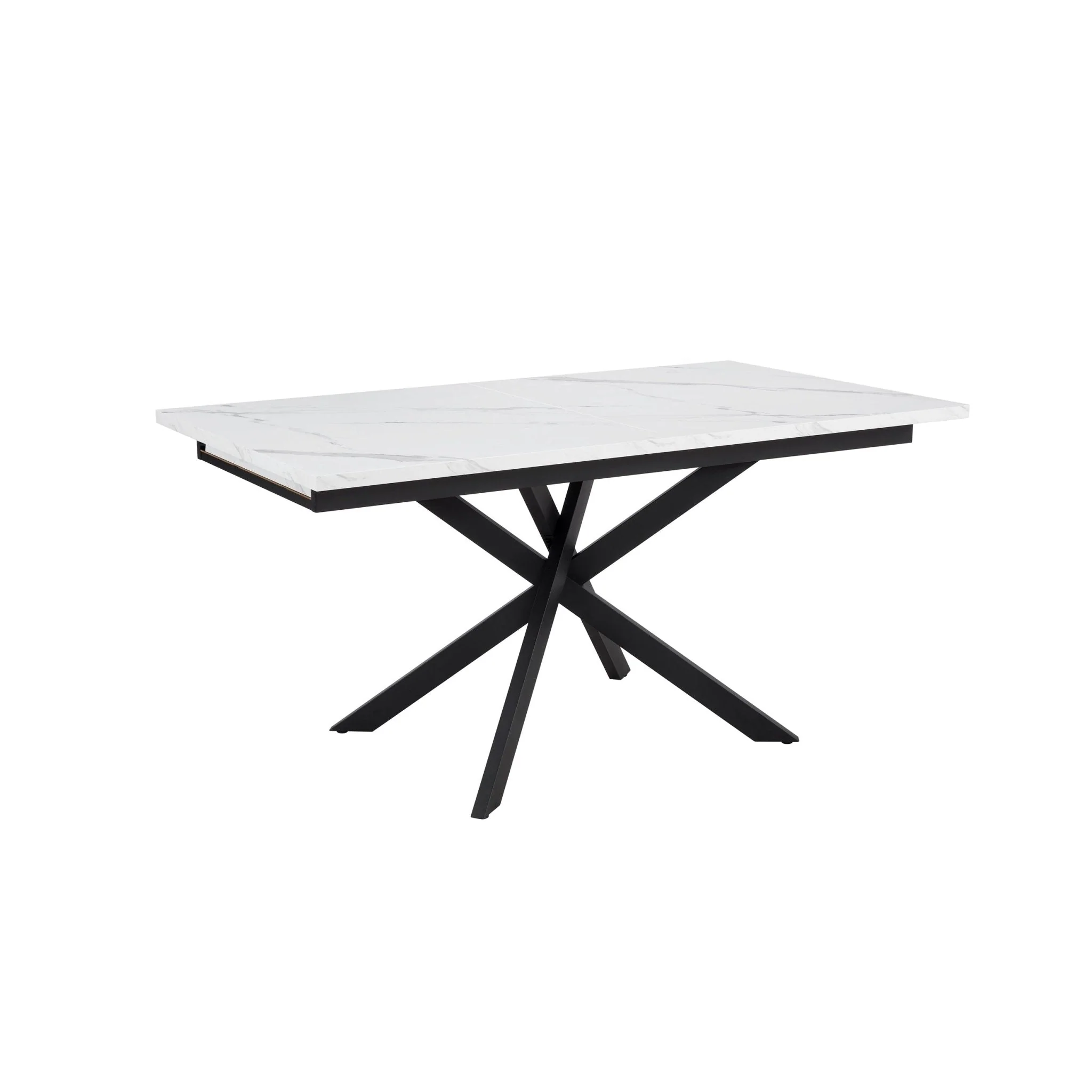 Brooke Rectangle Extendable 6-10 Seater Dining Table - Stone/Black - Image 4