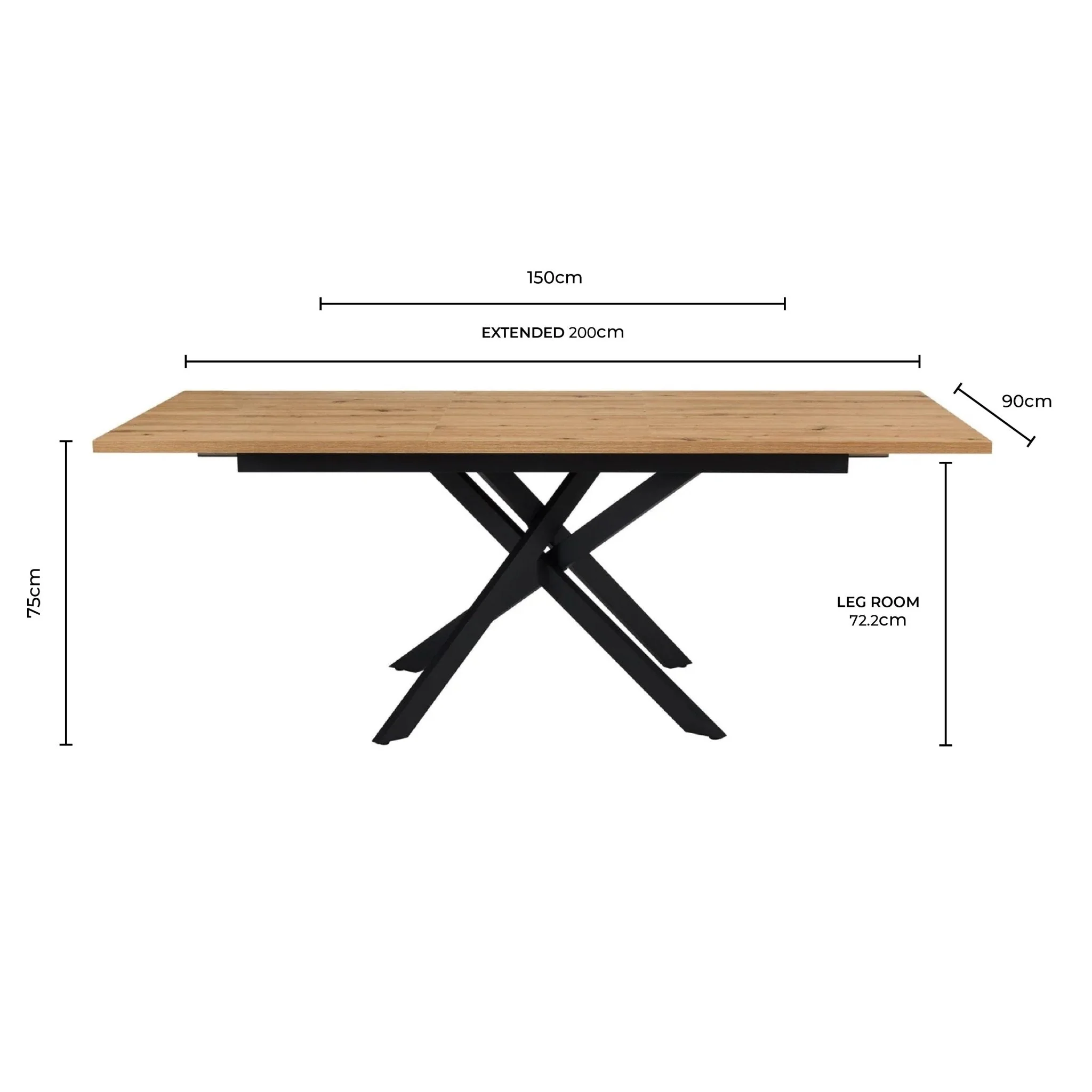 Brooke Rectangle Extendable 6-10 Seater Dining Table - Wood - Image 10