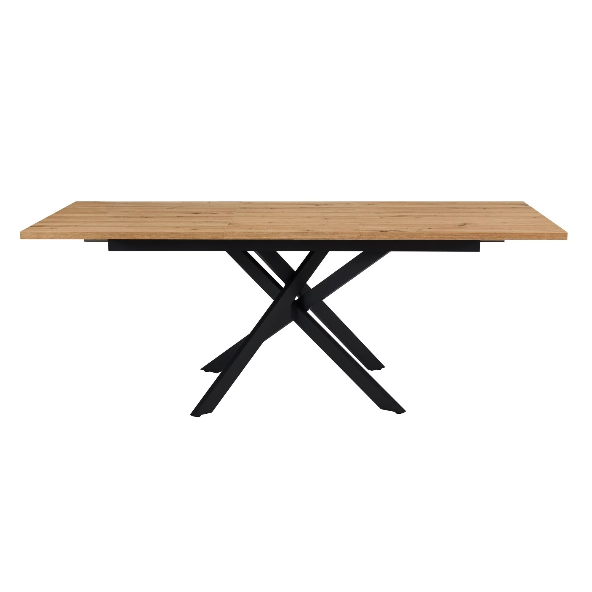 Brooke Rectangle Extendable 6-10 Seater Dining Table - Wood/Black - Image 11