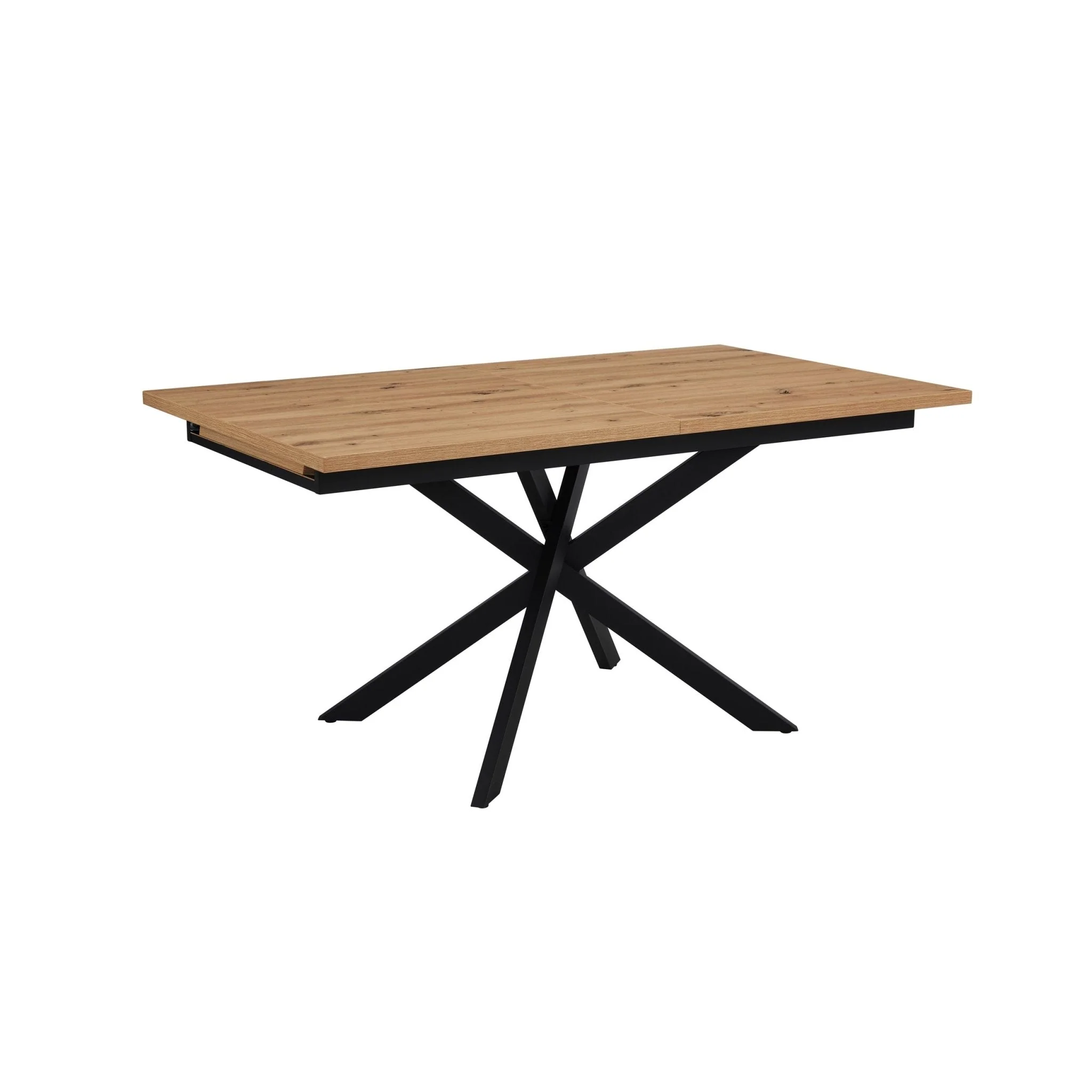 Brooke Rectangle Extendable 6-10 Seater Dining Table - Wood/Black - Image 3