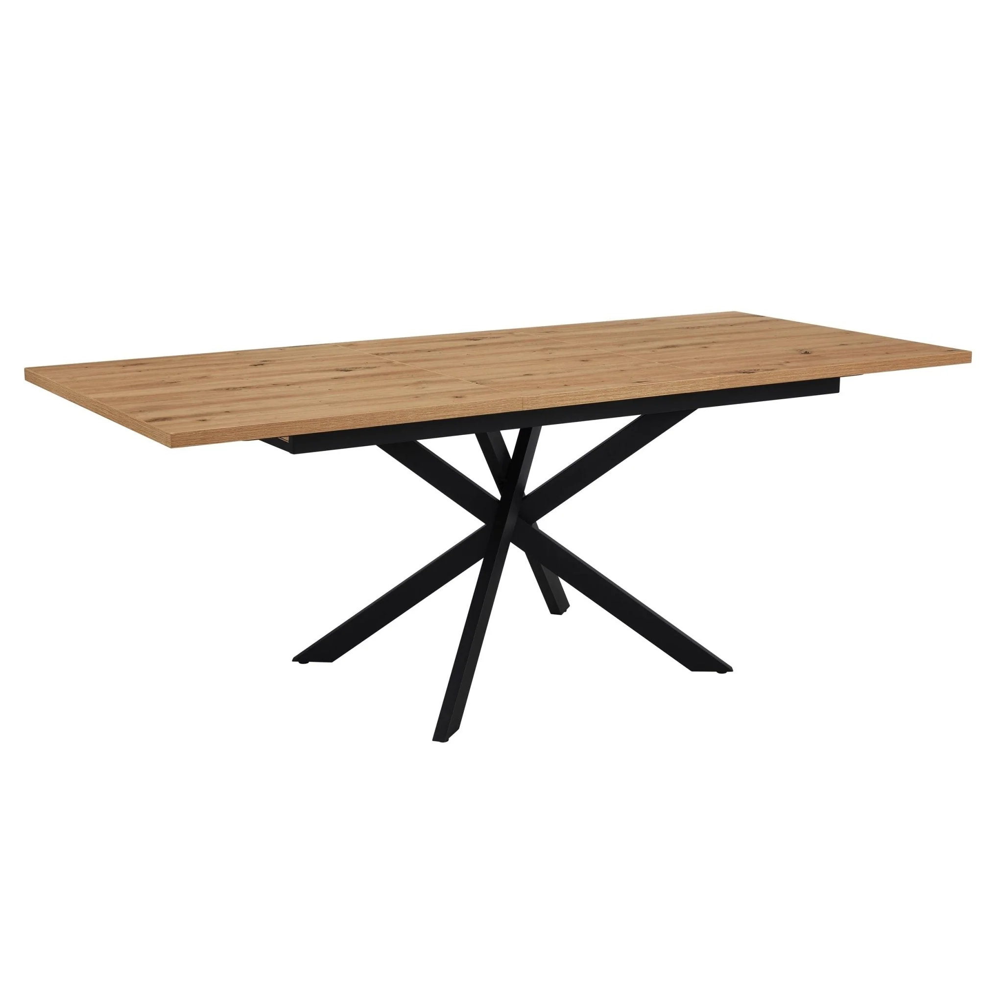 Brooke Rectangle Extendable 6-10 Seater Dining Table - Wood/Black - Image 4