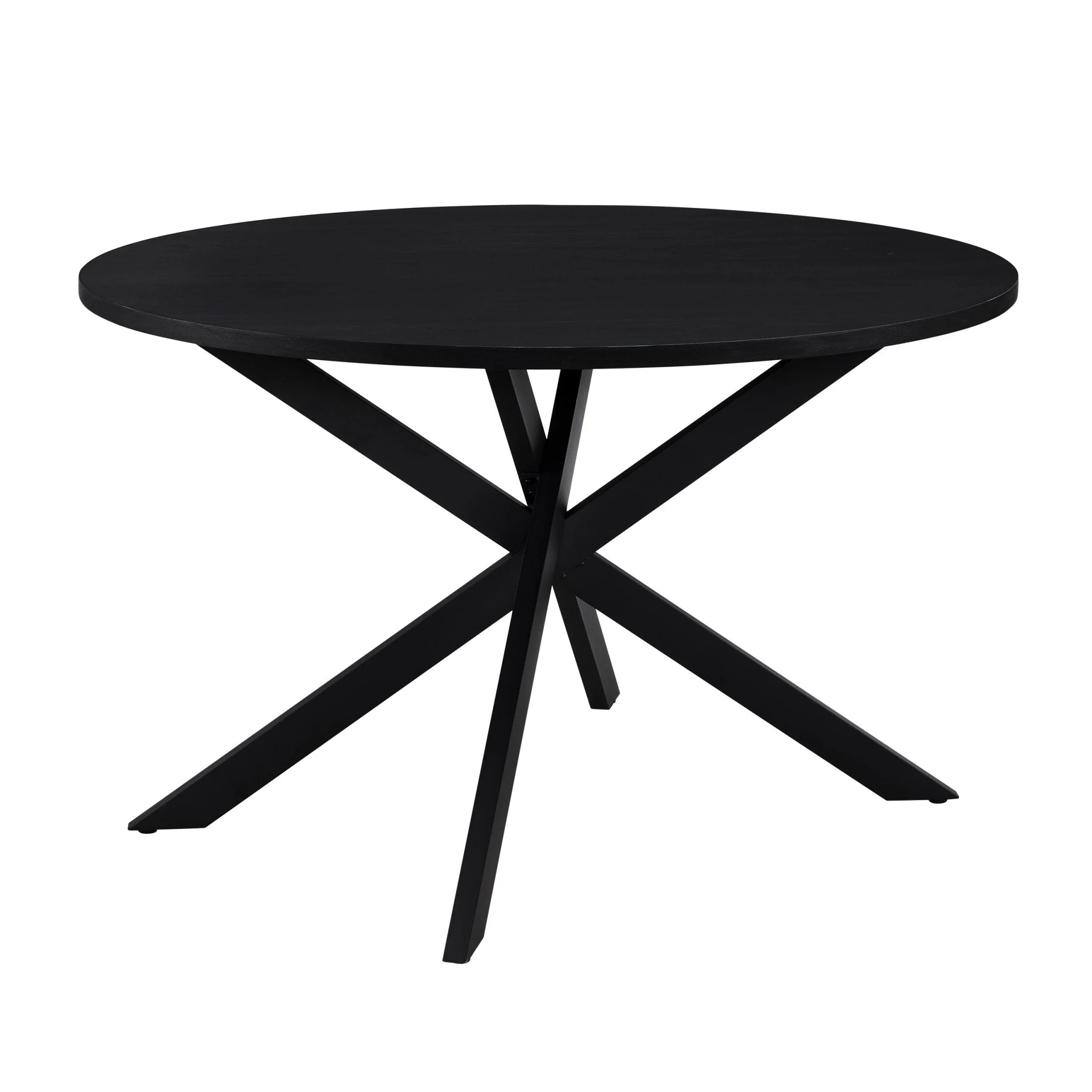 Brooke Round 4-6 Seater Dining Table - Black - Image 2