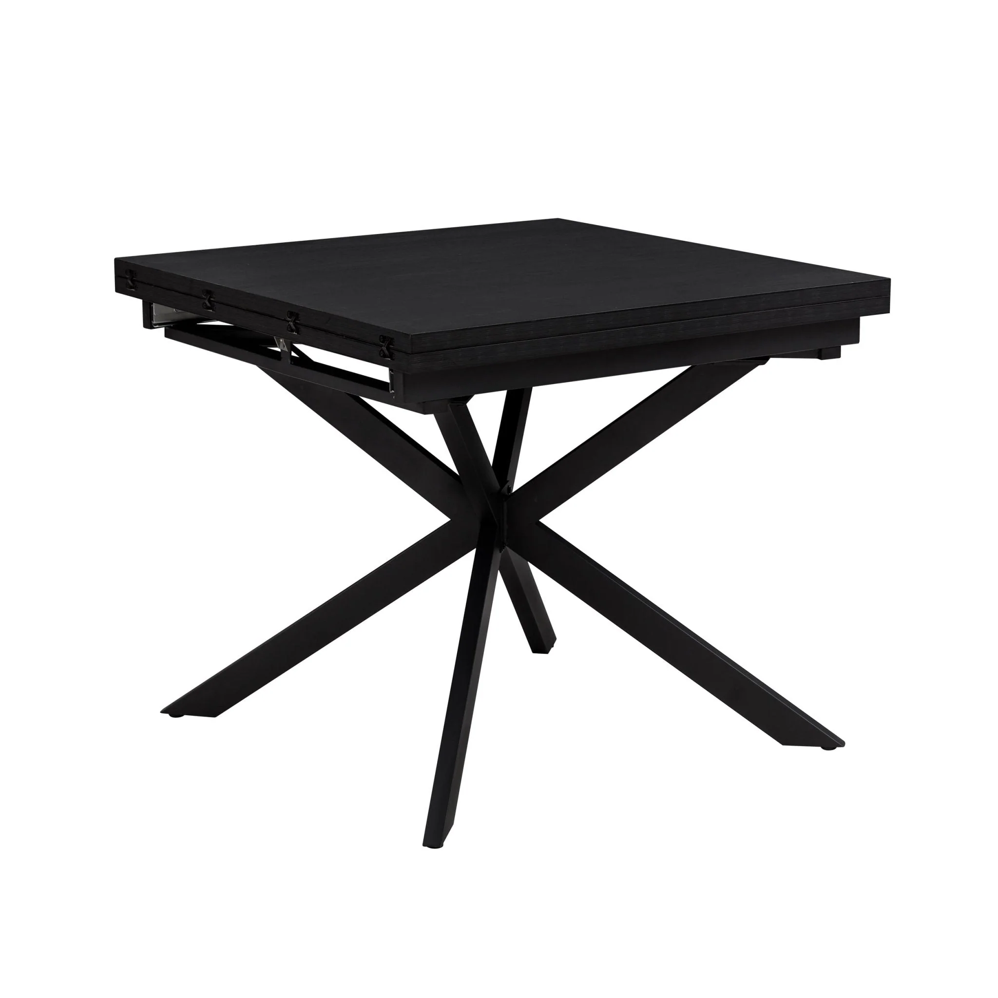 Brooke Square Extendable 4-8 Seater Dining Table - Black - Image 3