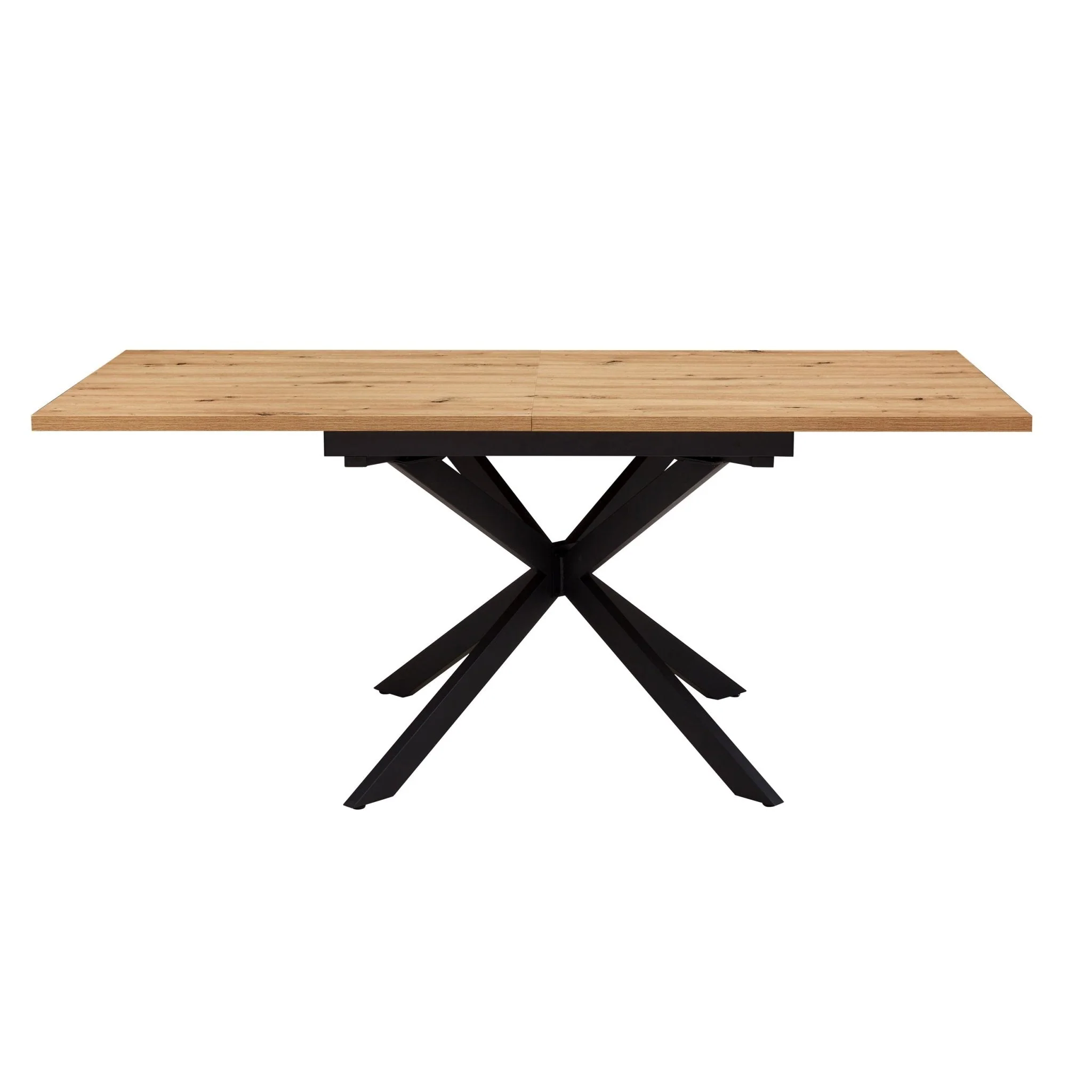 Brooke Square Extendable 4-8 Seater Dining Table - Wood/Black - Image 5