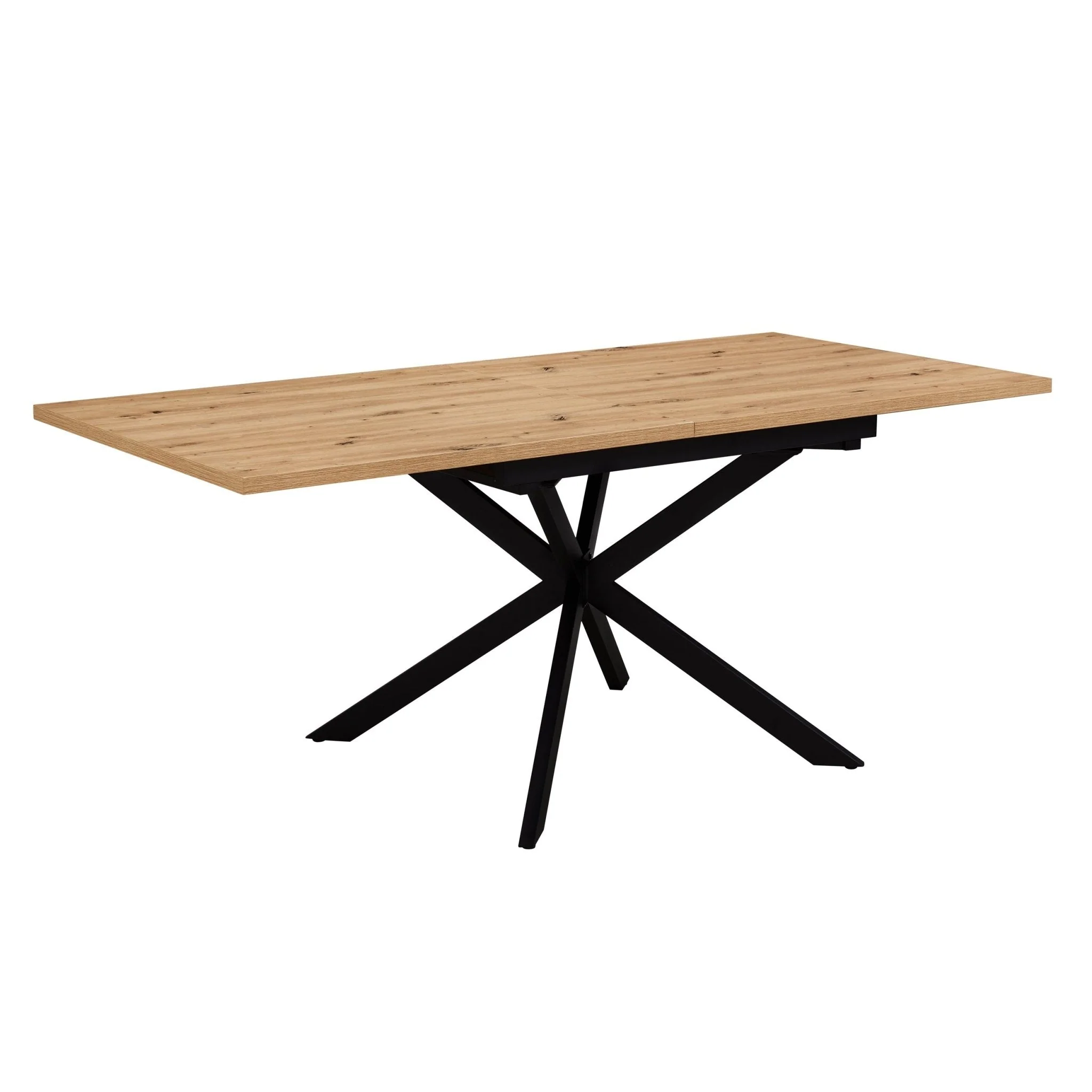 Brooke Square Extendable 4-8 Seater Dining Table - Wood/Black - Image 6