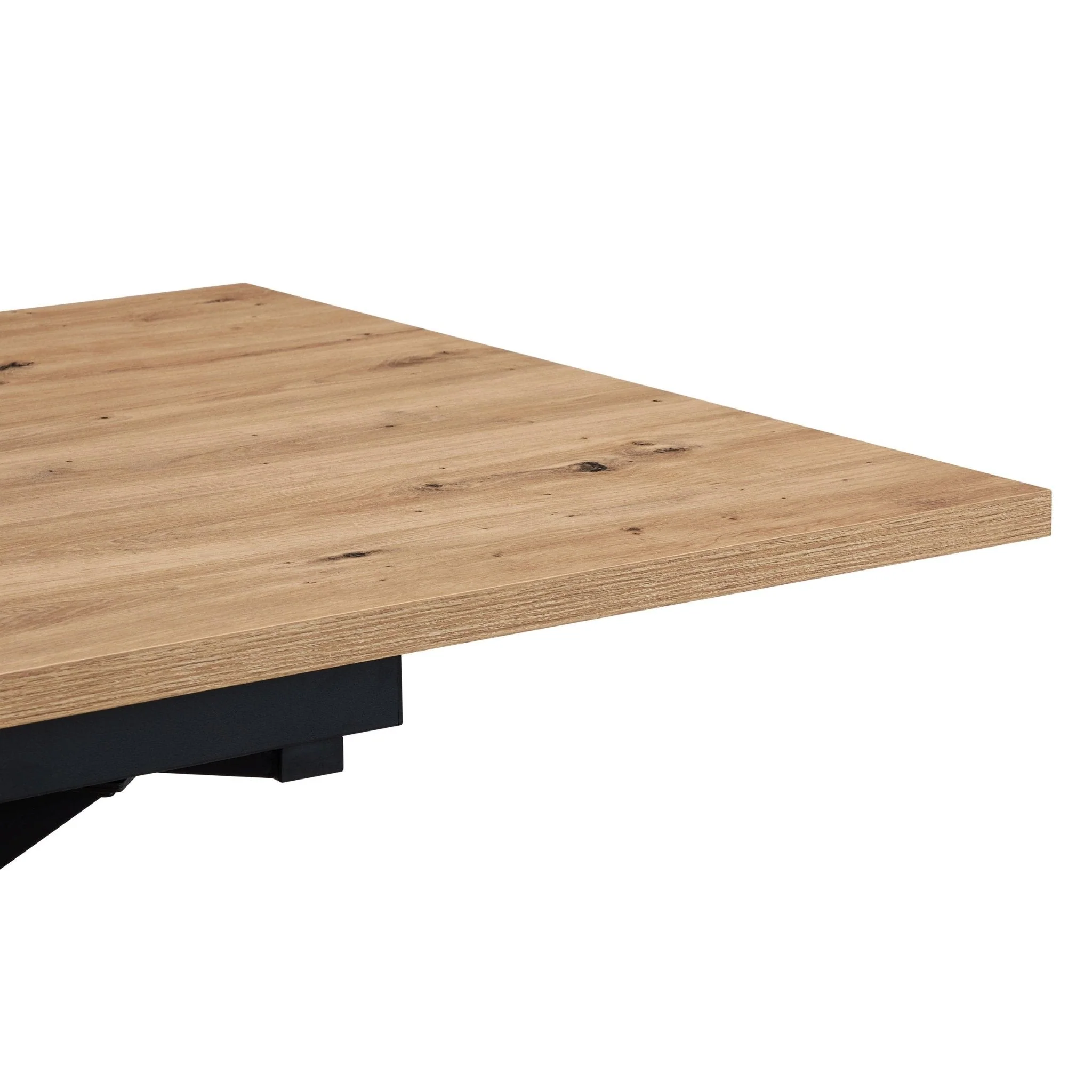 Brooke Square Extendable 4-8 Seater Dining Table - Wood/Black - Image 7