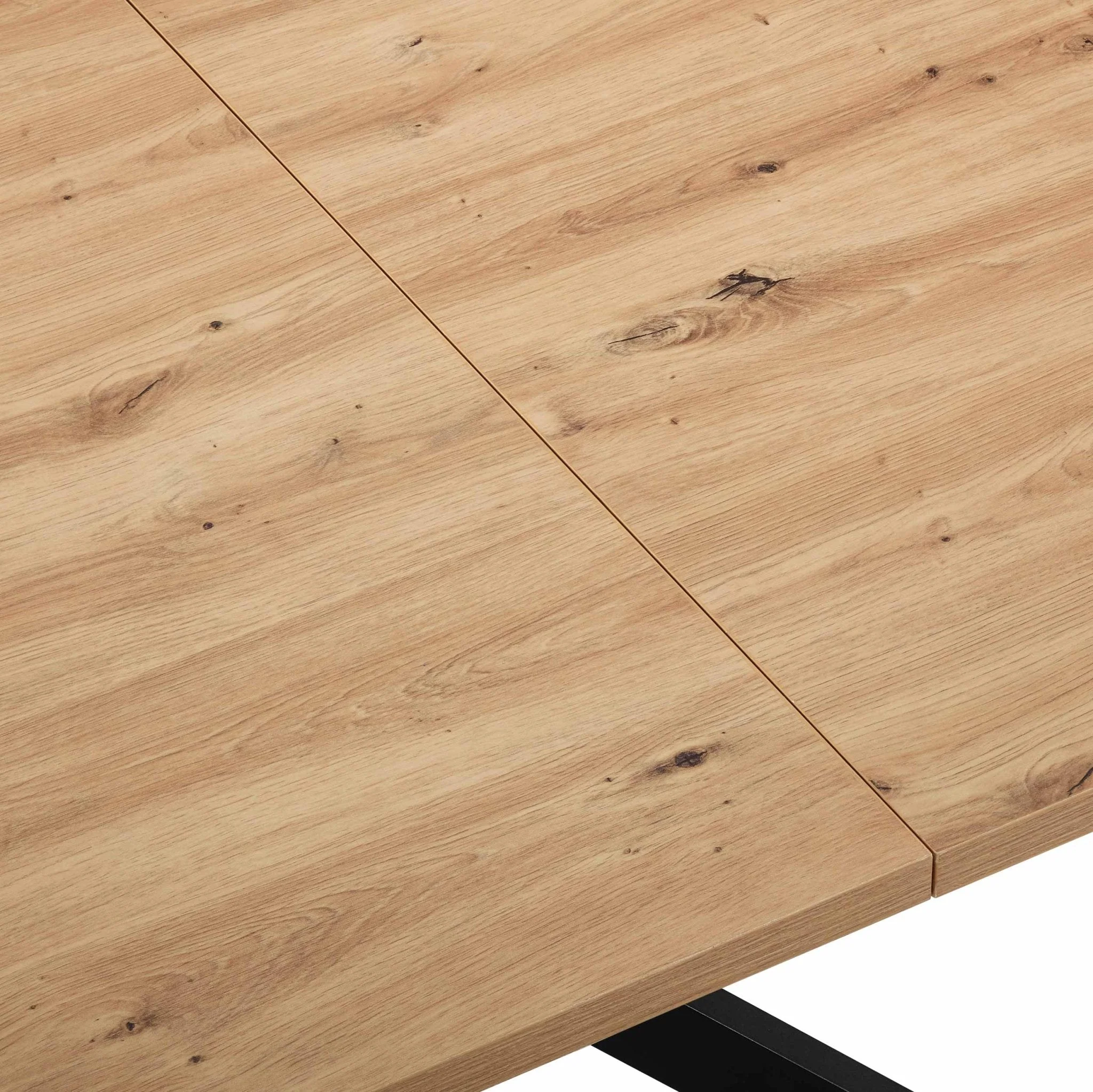 Brooke Square Extendable 4-8 Seater Dining Table - Wood/Black - Image 8