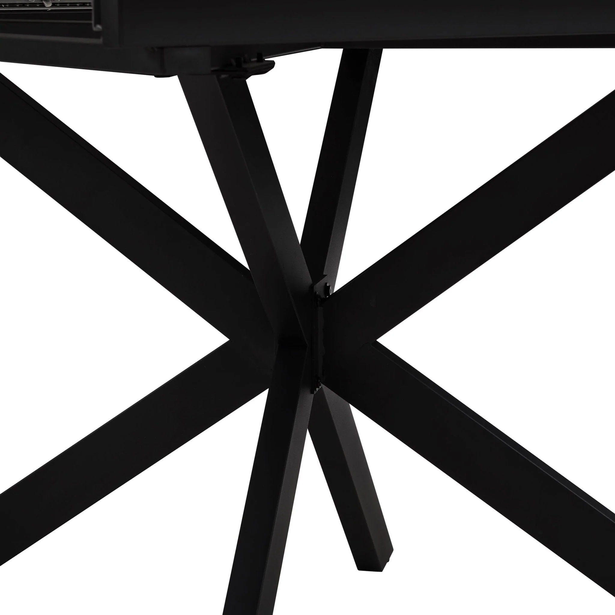Brooke Square Extendable 4-8 Seater Dining Table - Wood/Black - Image 9