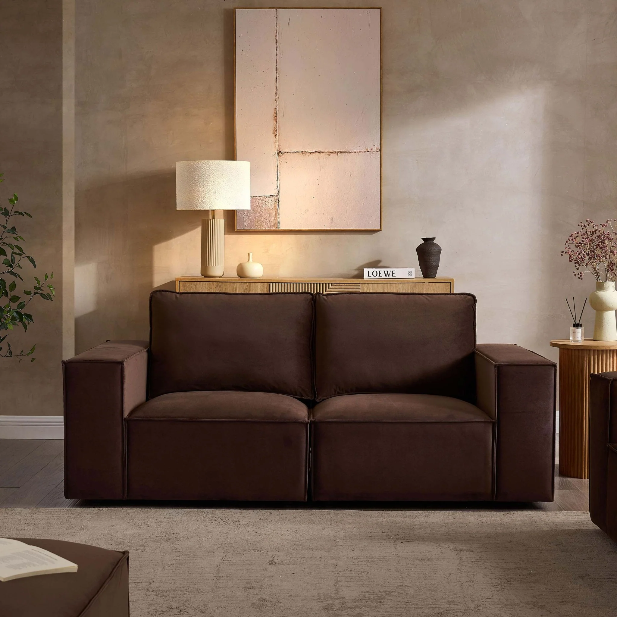 Brooklyn 2 Seater Sofa - Cappuccino