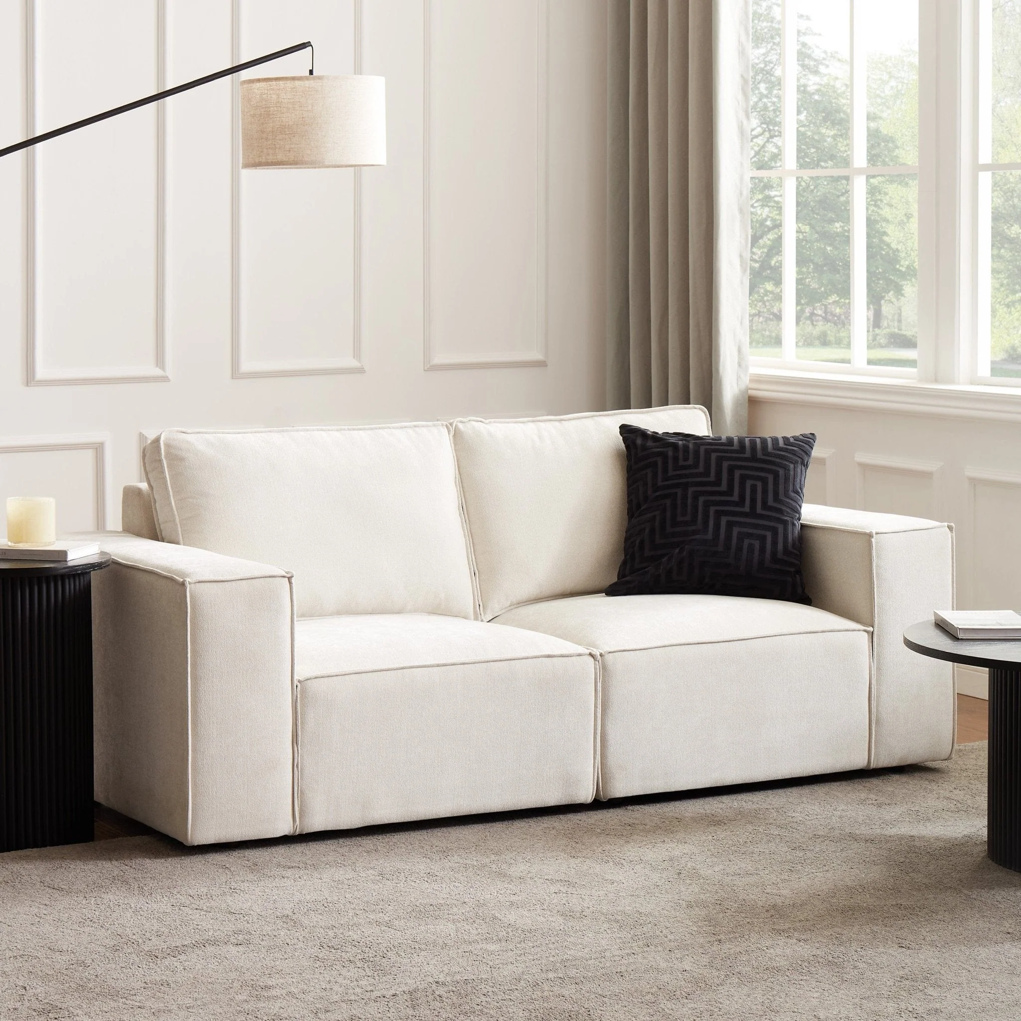 Brooklyn 2 Seater Sofa - Ivory - Image 3