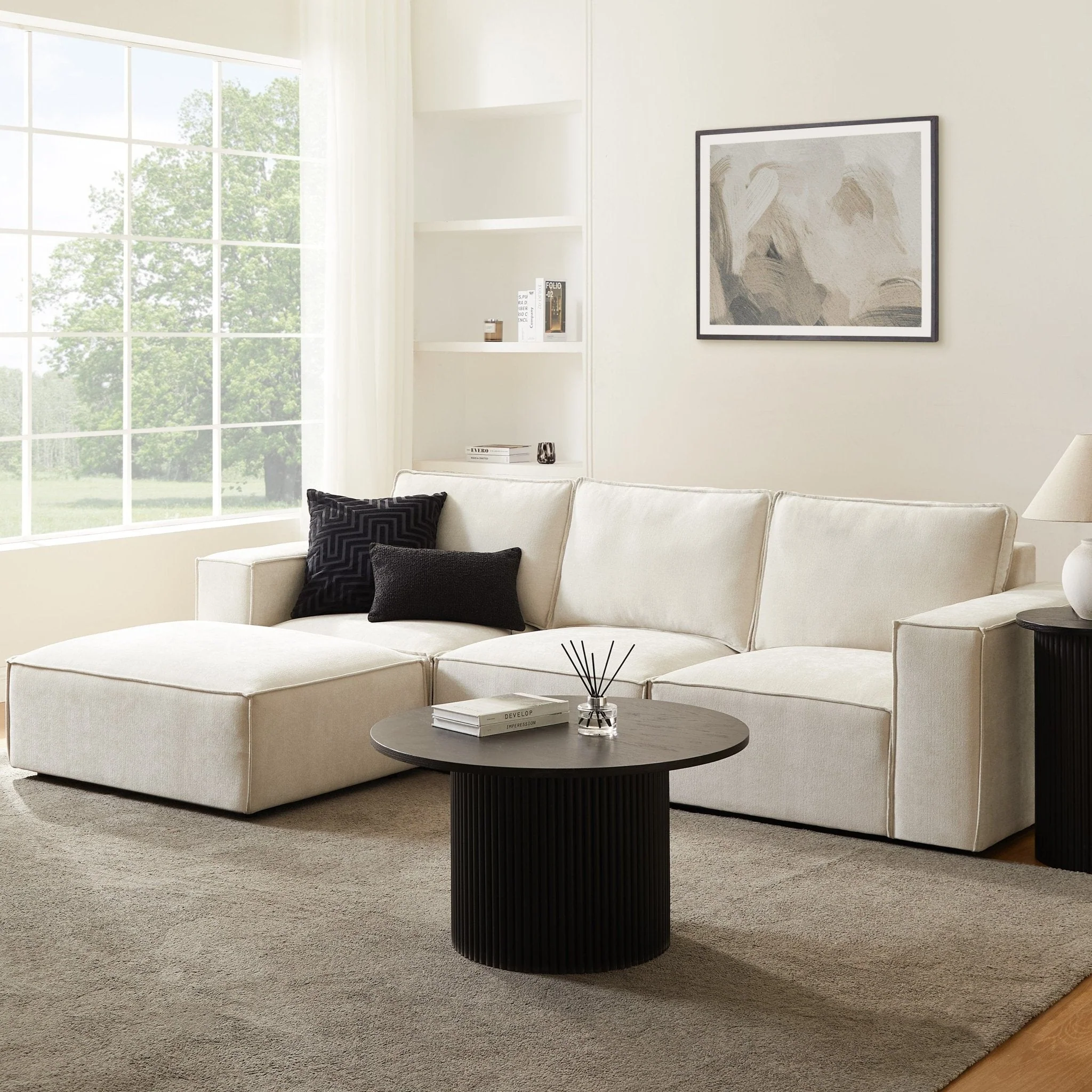 Brooklyn 3 Seater Sofa - Ivory - Image 5