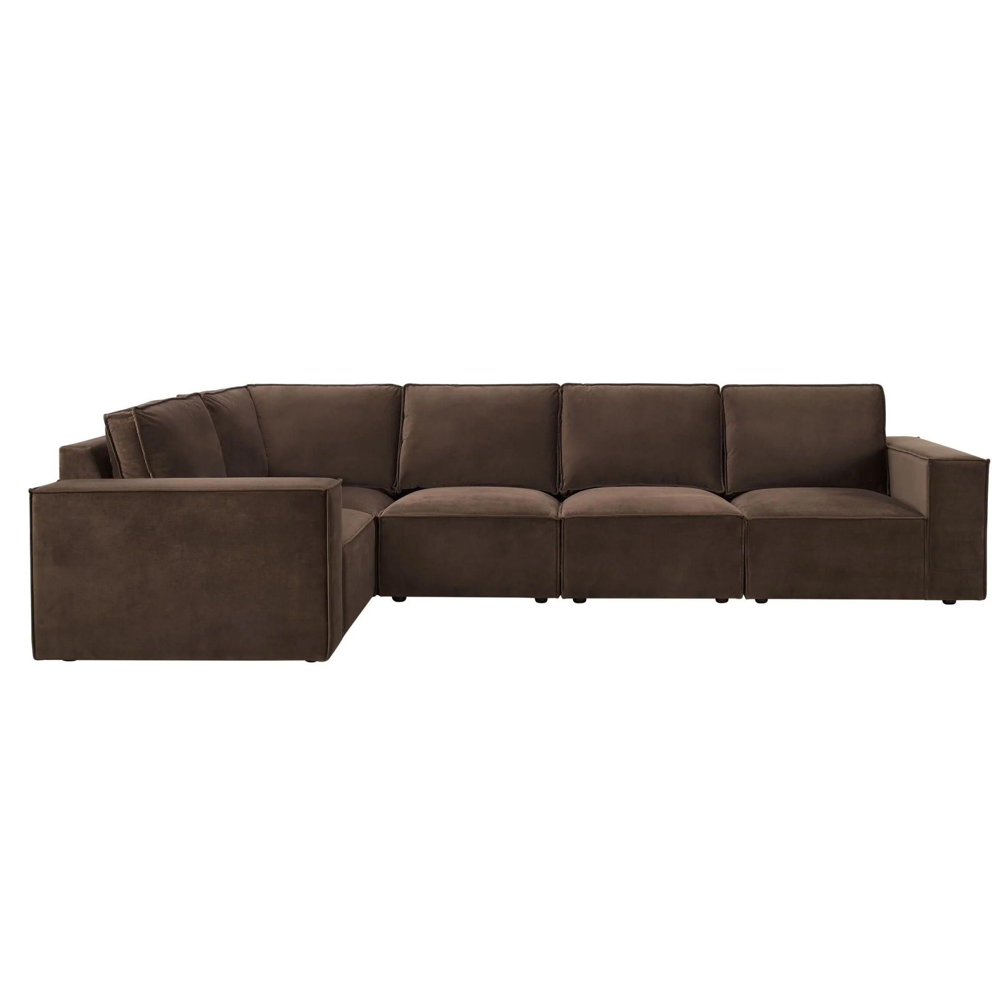 Brooklyn Large Left Hand L-Shape Sofa - Cappuccino - Image 2