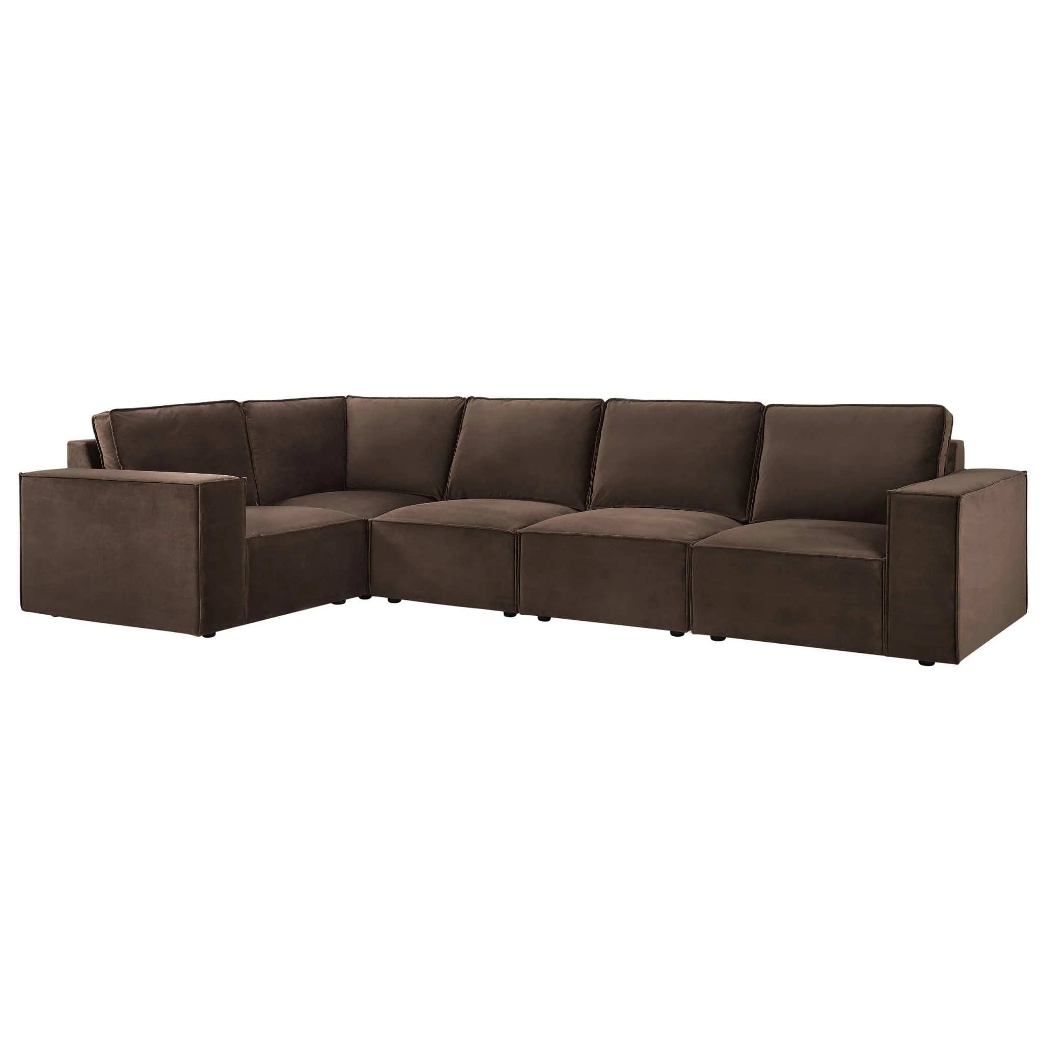 Brooklyn Large Left Hand L-Shape Sofa - Cappuccino - Image 3