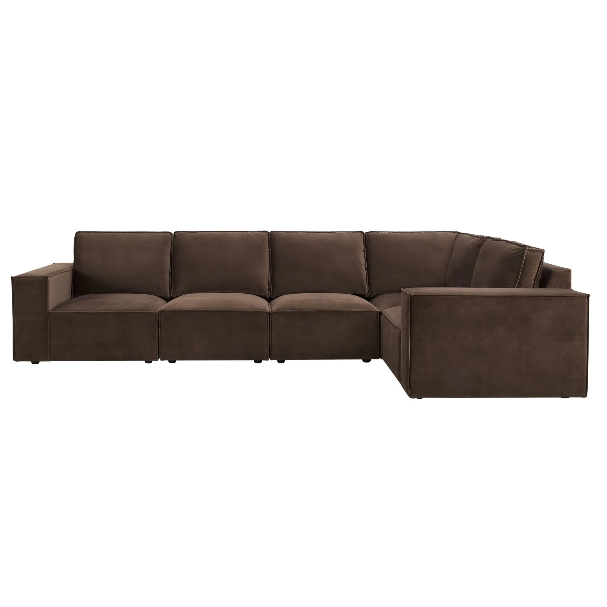 Brooklyn Large Right Hand L-Shape Sofa - Cappuccino - Image 2