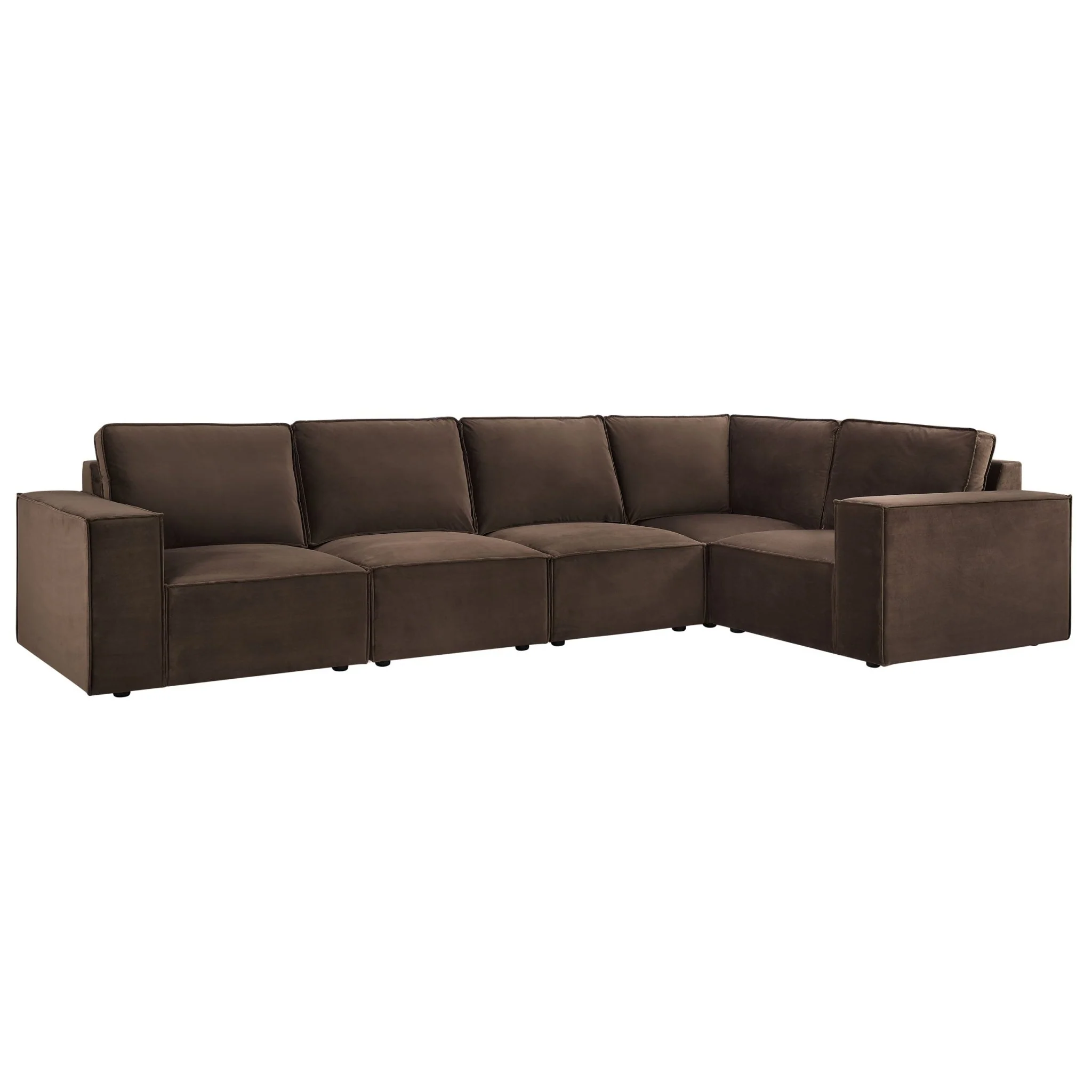 Brooklyn Large Right Hand L-Shape Sofa - Cappuccino - Image 3