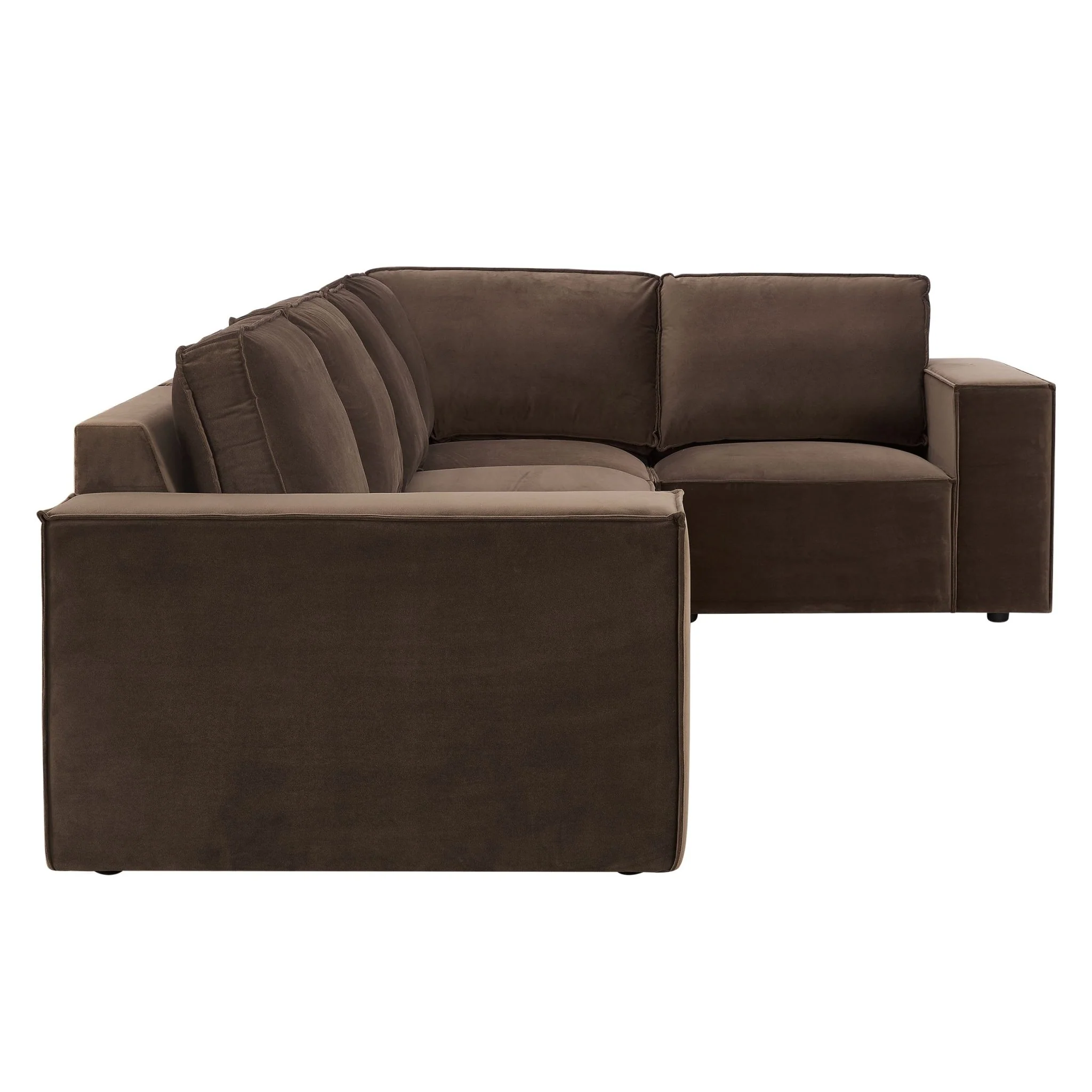 Brooklyn Large Right Hand L-Shape Sofa - Cappuccino - Image 4