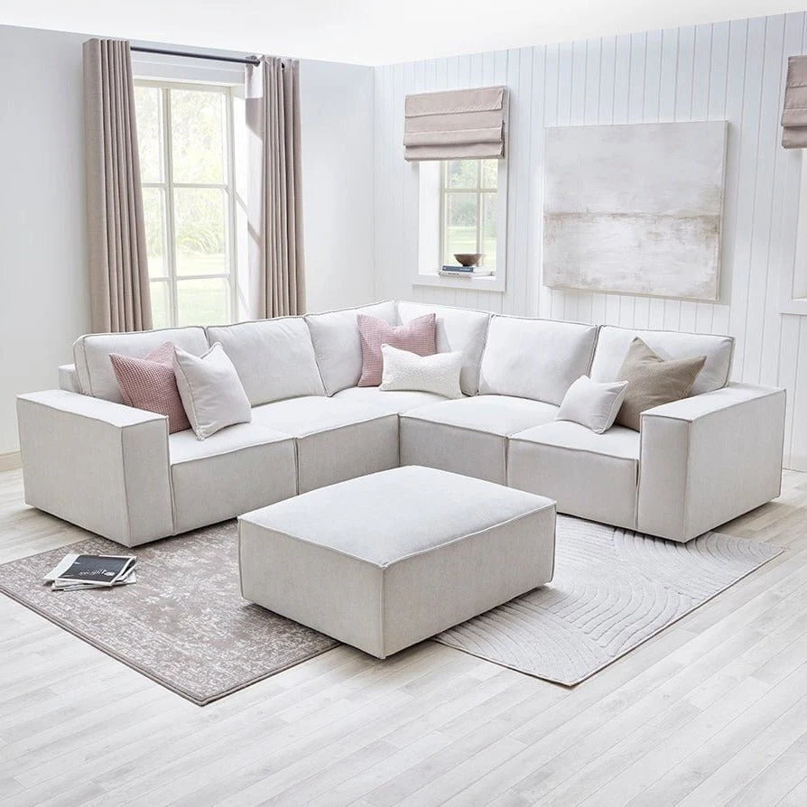 Brooklyn Large Left Hand Corner Sofa - Ivory