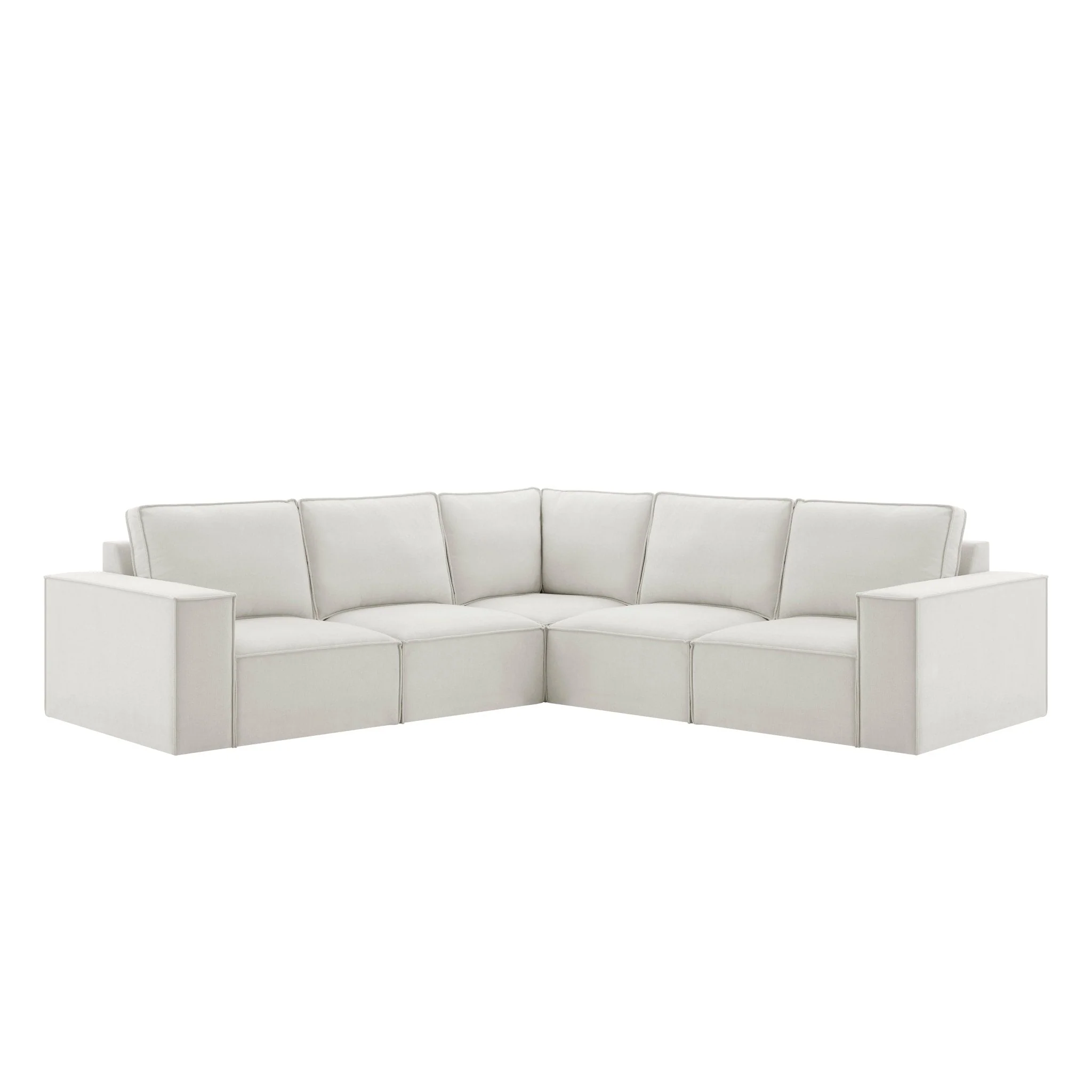 Brooklyn Large Left Hand Corner Sofa - Ivory - Image 2
