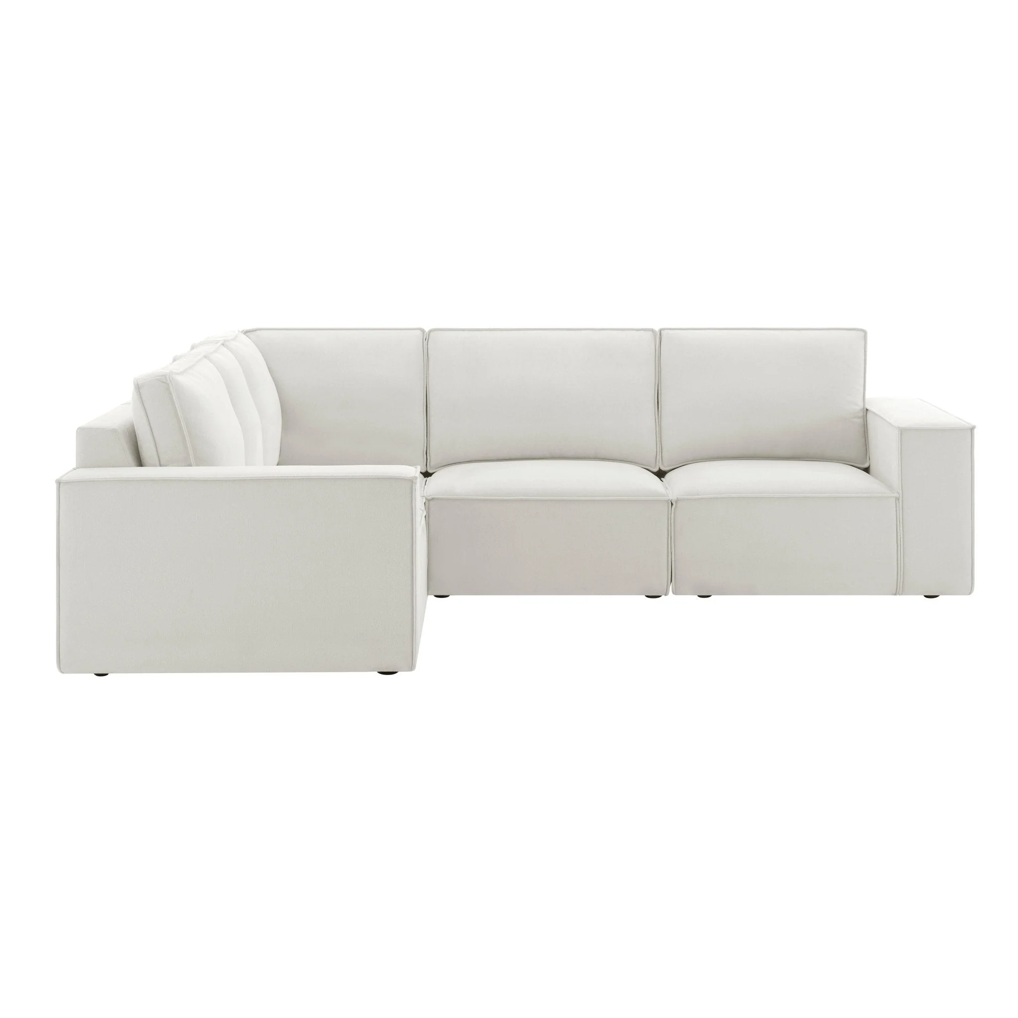 Brooklyn Large Left Hand Corner Sofa - Ivory - Image 3