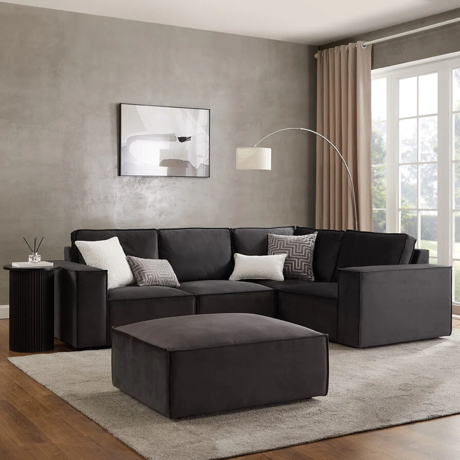 Brooklyn Large Right Hand Corner Sofa - Ink - Image 3