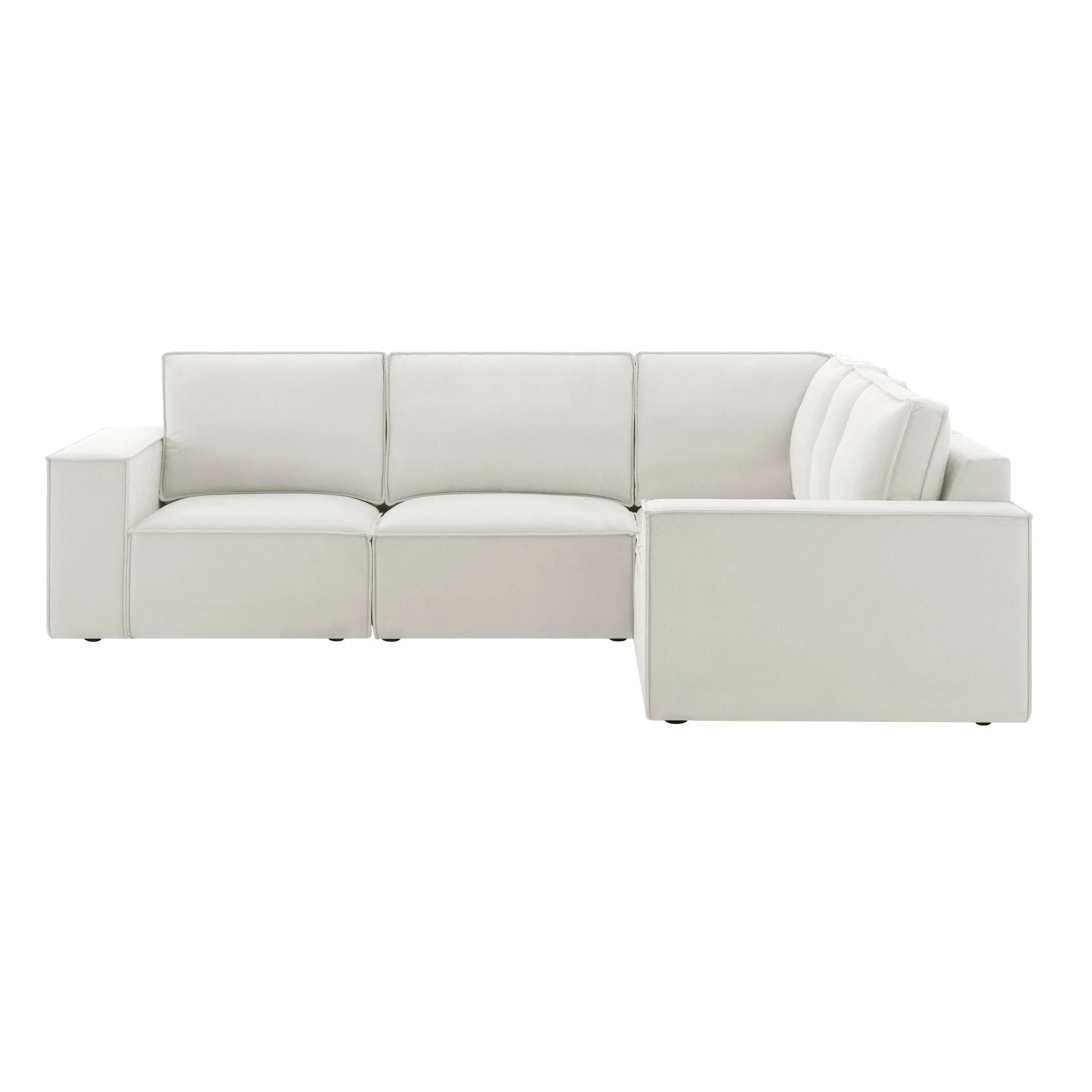 Brooklyn Large Right Hand Corner Sofa - Ivory - Image 4