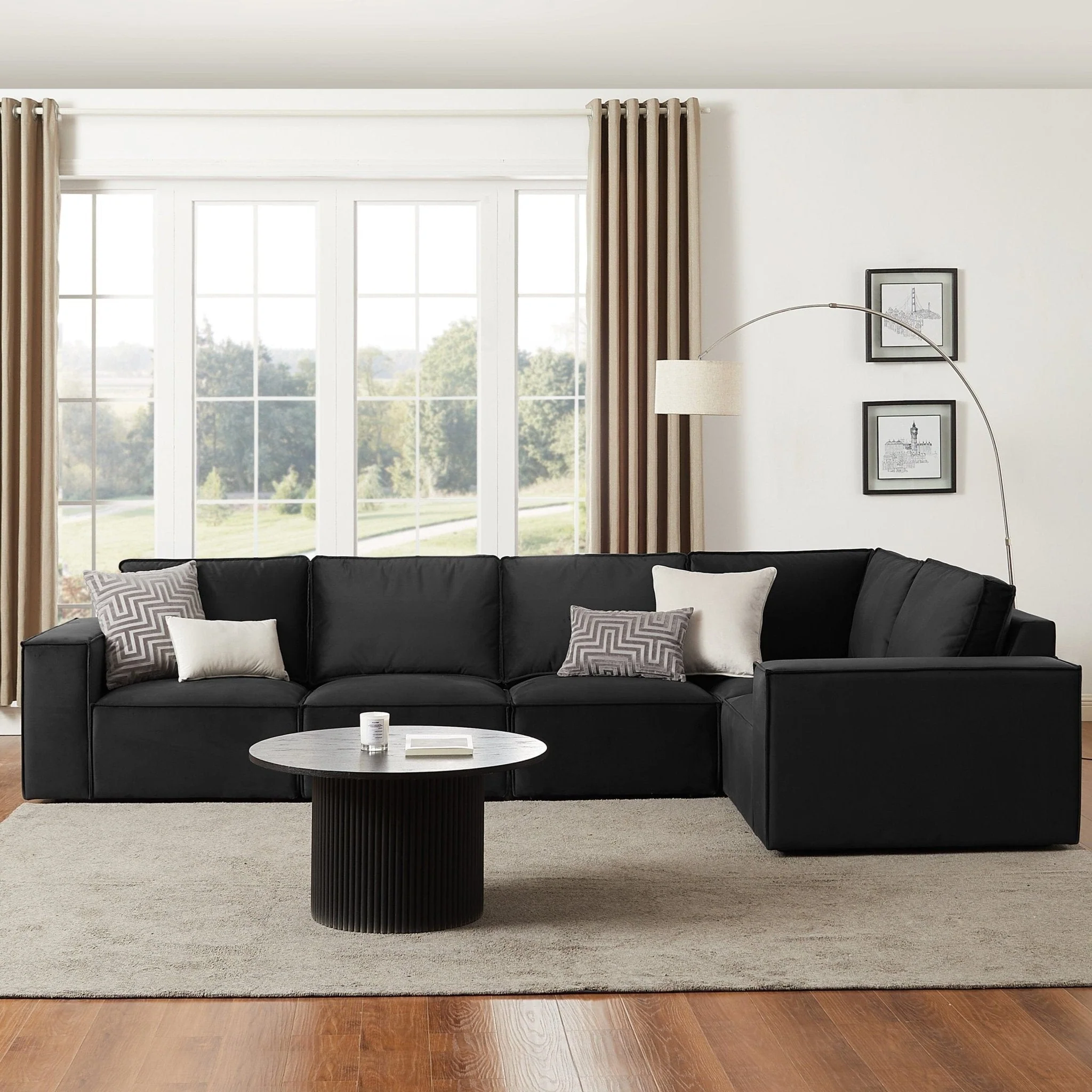 Brooklyn Large Right Hand L-Shape Sofa - Ink